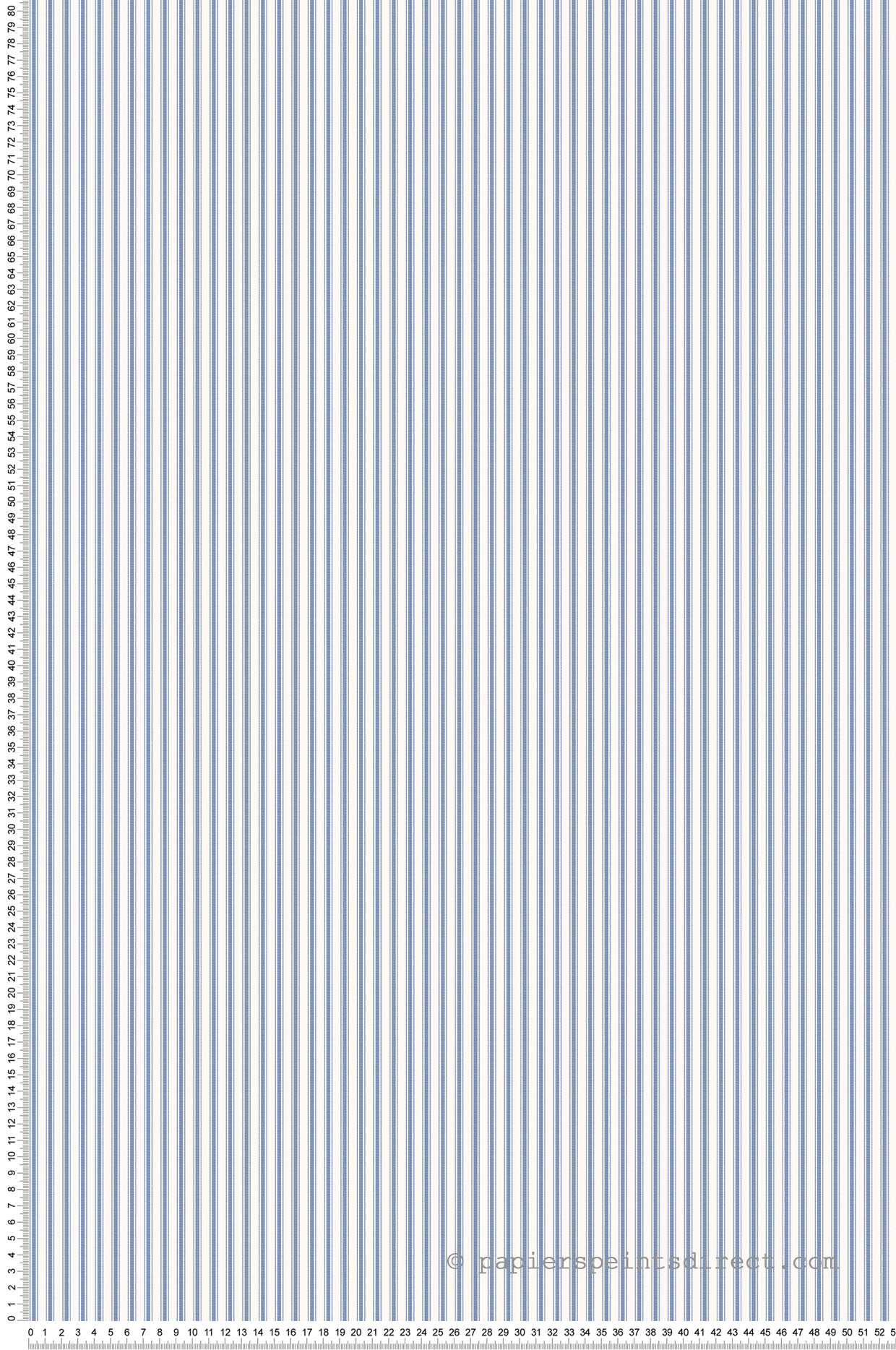 Papier peint Rayures triple bleu - Miniatures de Lutèce | Réf. LTC-G67927