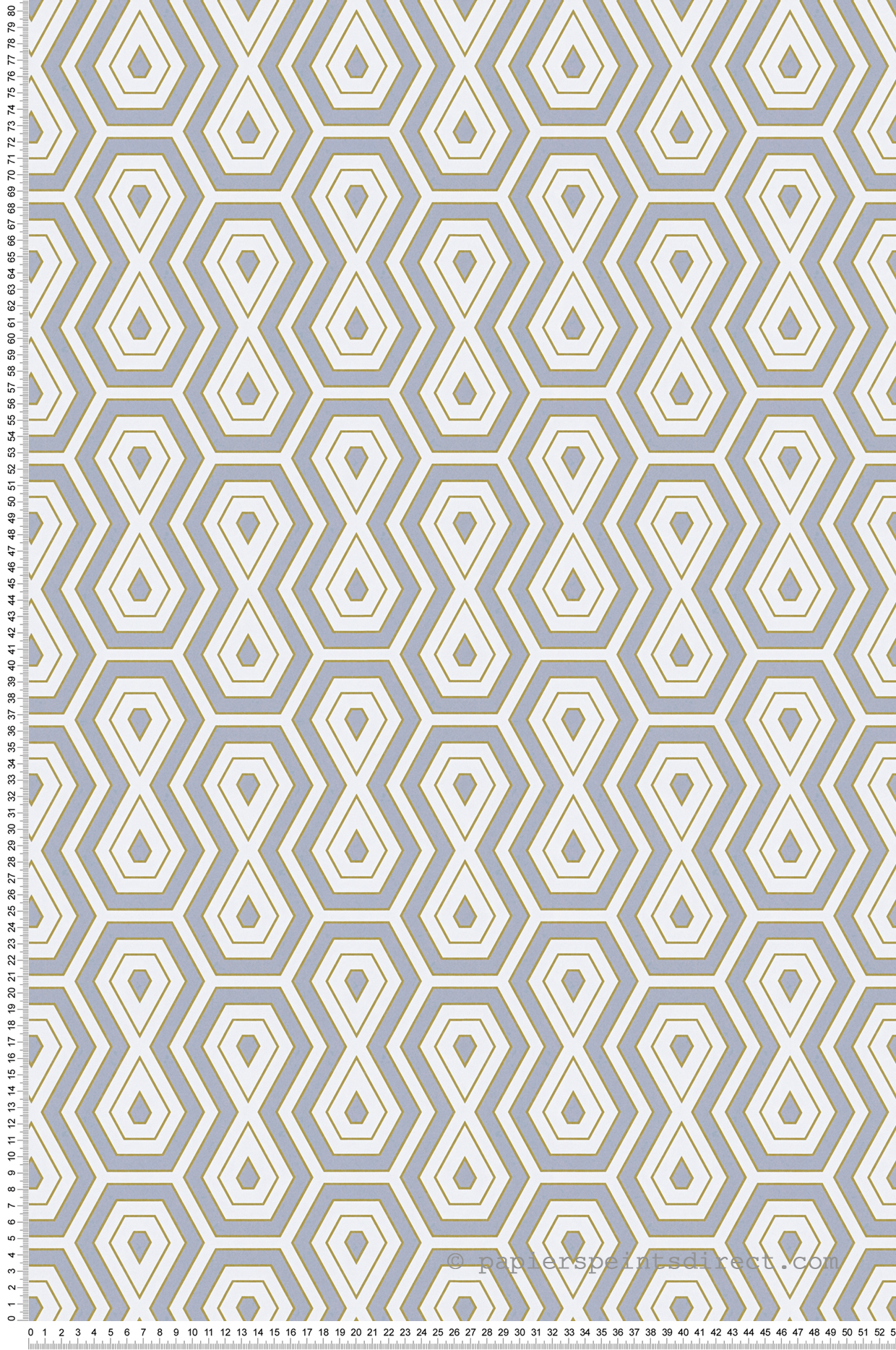 Papier peint Géométrique Sablier gris et or - Jungle Chic d'Architects Paper | Réf. 37707-6