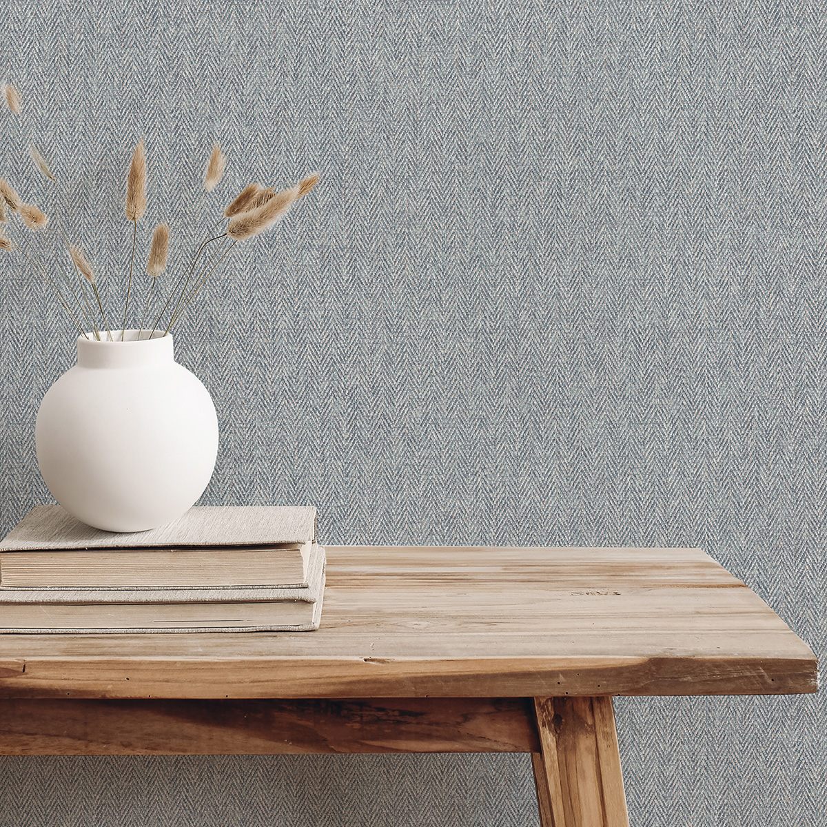 Papier peint Tweed Chevron Herringbone bleu - Beaux Arts de Lutèce AMB1| Réf. LTC-M1824