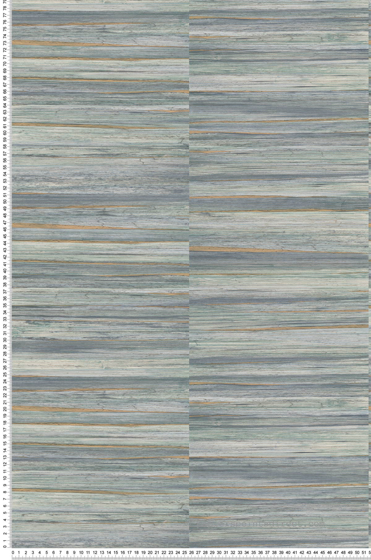 Papier peint Bois Bananier Rowan bleu doré - Harry de Lutèce | Réf. LTC-DL26745