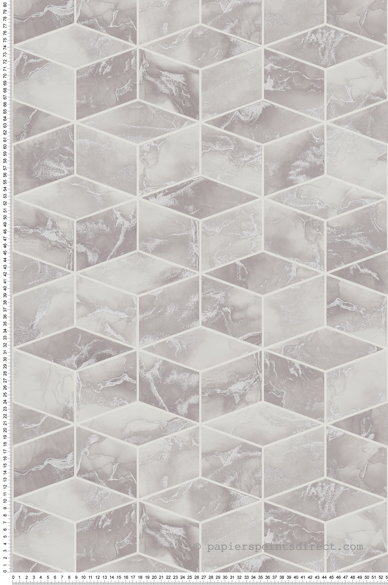 Papier peint Cube Marbre gris argent - Metropolitan Stories 2 d'AS Création | Réf. SP15500
