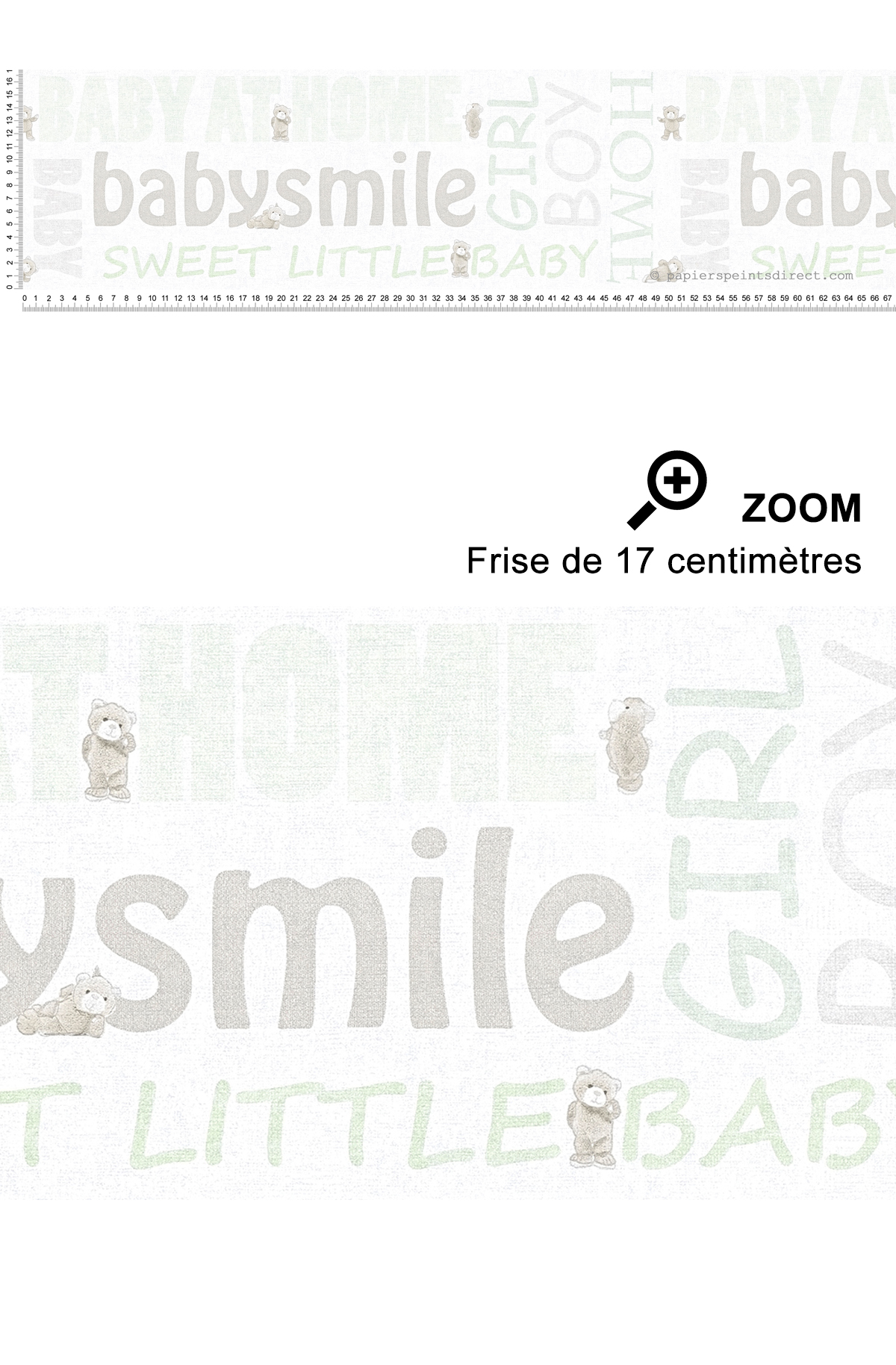 Frise sweet baby vert - Little Stars AS Création | Réf. SP04405