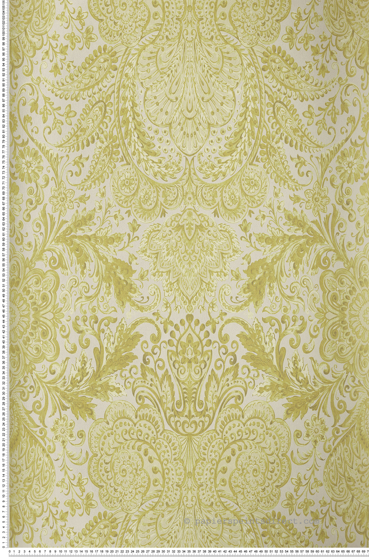 Papier peint Baroque Tahiti jaune - Moorea de Montecolino | Réf. MC-26702