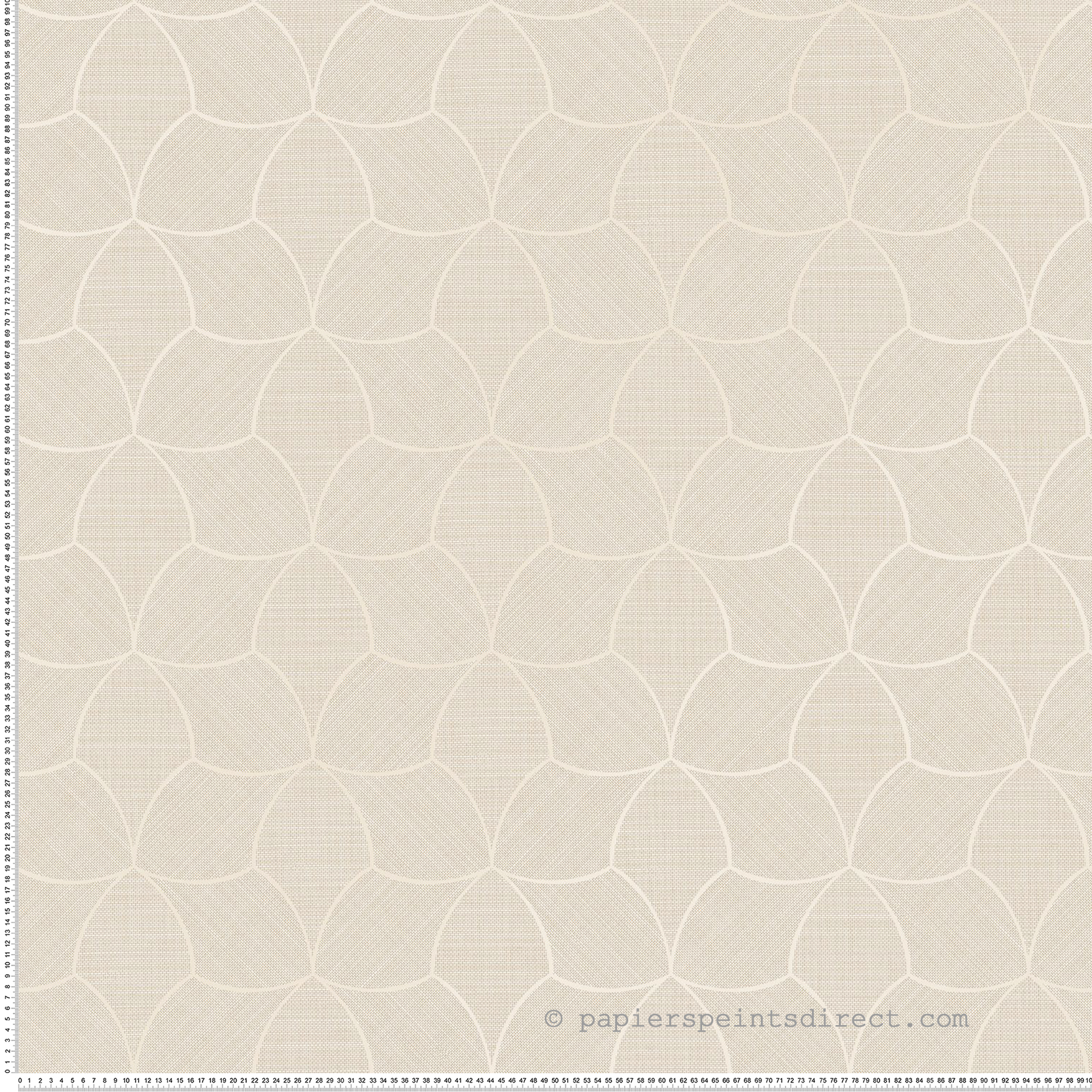 Papier peint Écailles Géométriques Tressana sable nacré - Tressora de Casamance | Réf. CAS-76943262