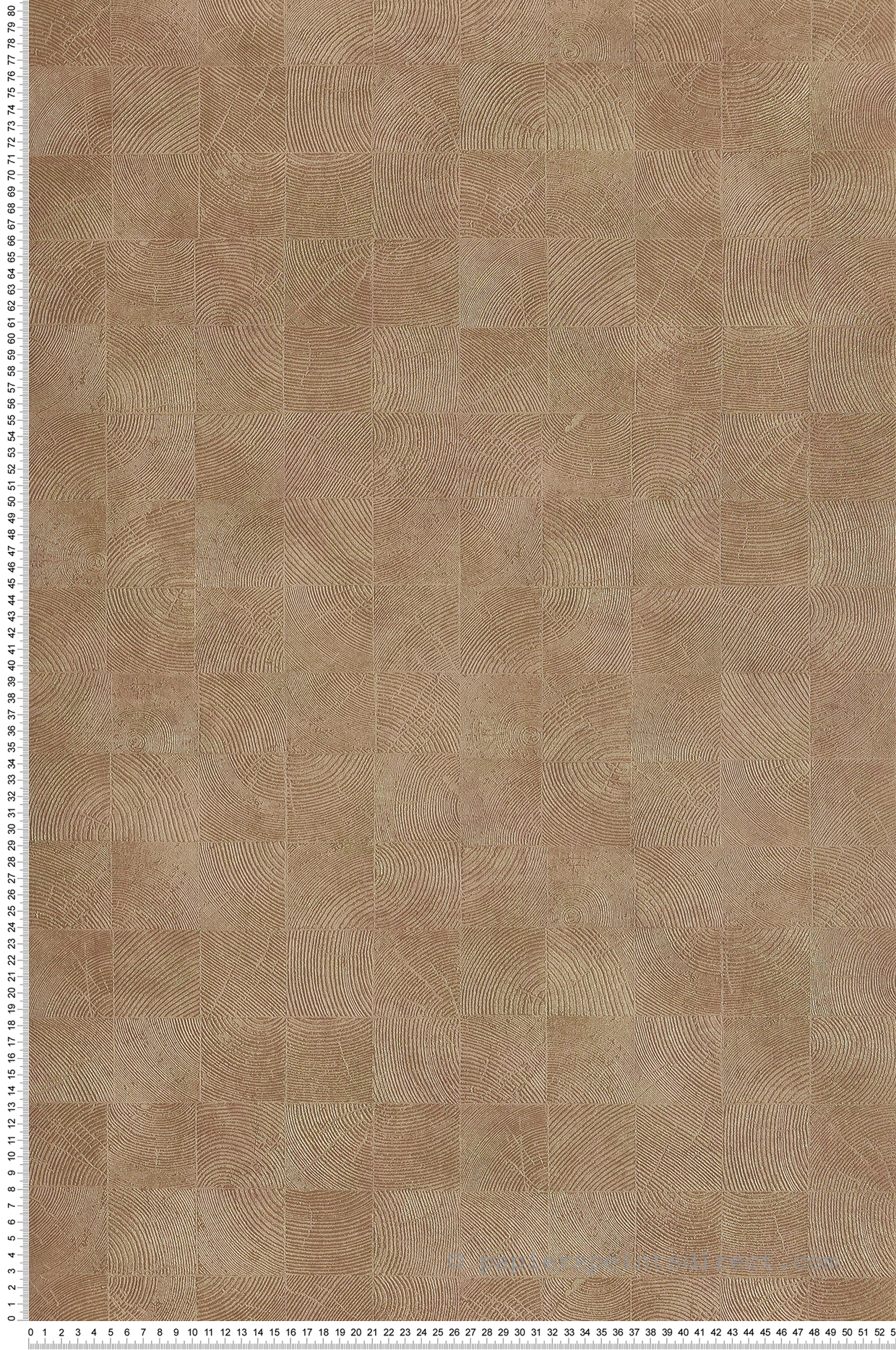 Papier peint Géométrique Chêne cuivré - Woods de Casadéco | Réf. WOOD86012424