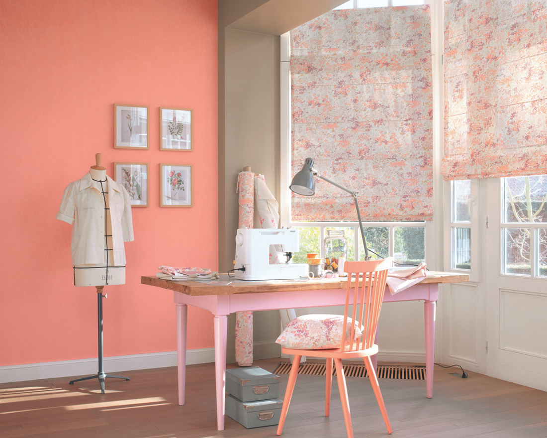 Papier peint Uni corail - Florescence de Casadeco | Réf. FLRE82384340