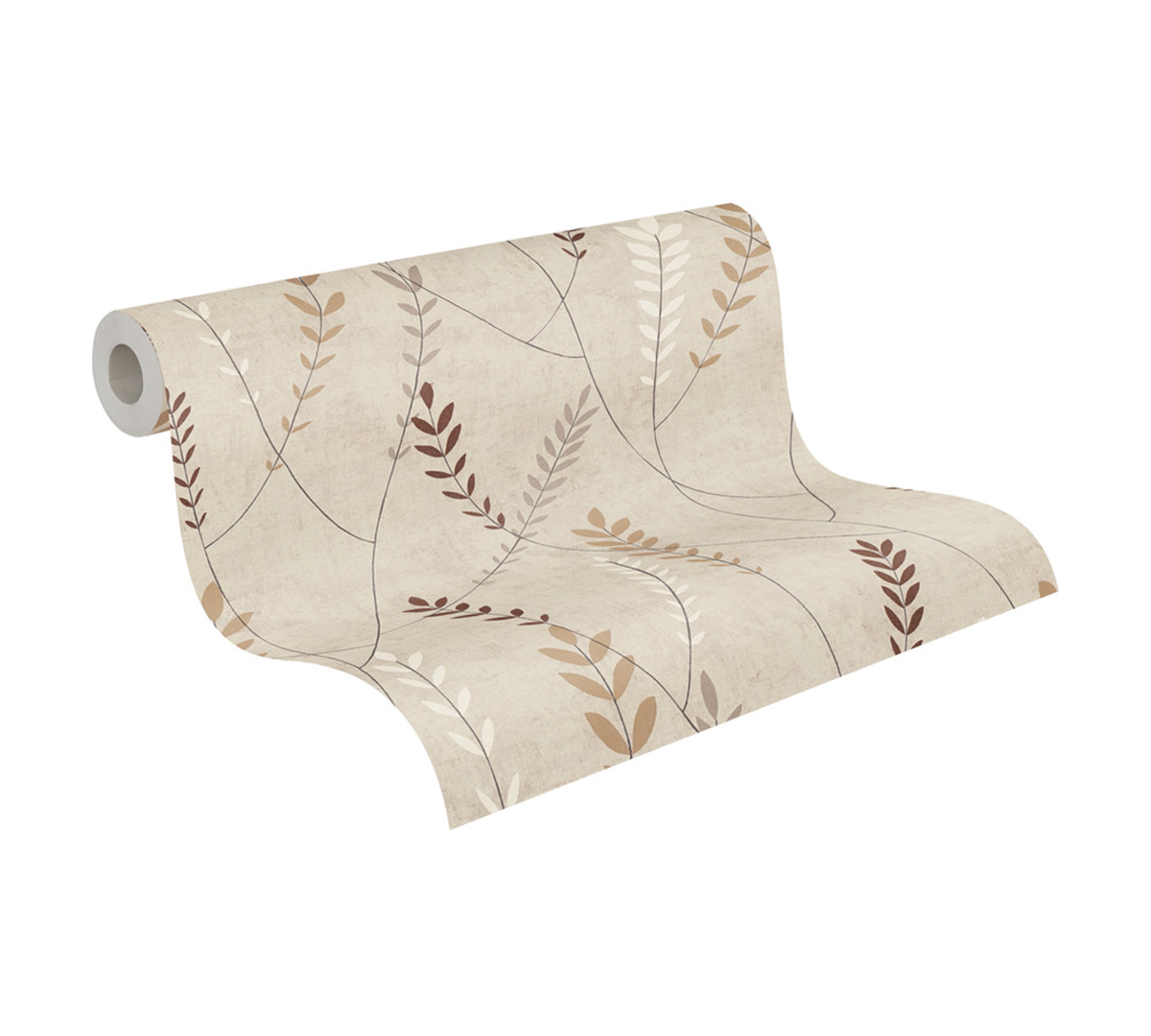 Papier peint Scandinave Plumeria brun écru - Nordic Feeling d'A.S. Création ROLL | Réf. AS-791461