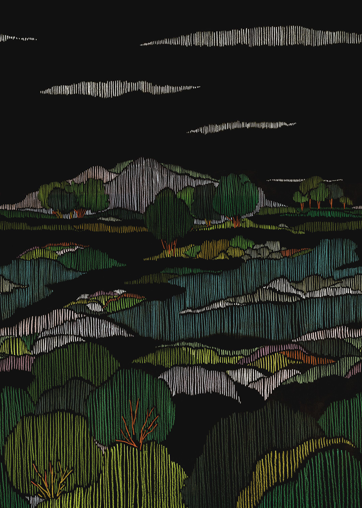 Papier peint panoramique Paysage Obscurité Végétale M multico 200X280 - Wonderwalls 2 de Casadéco | Réf. WDWD200049903