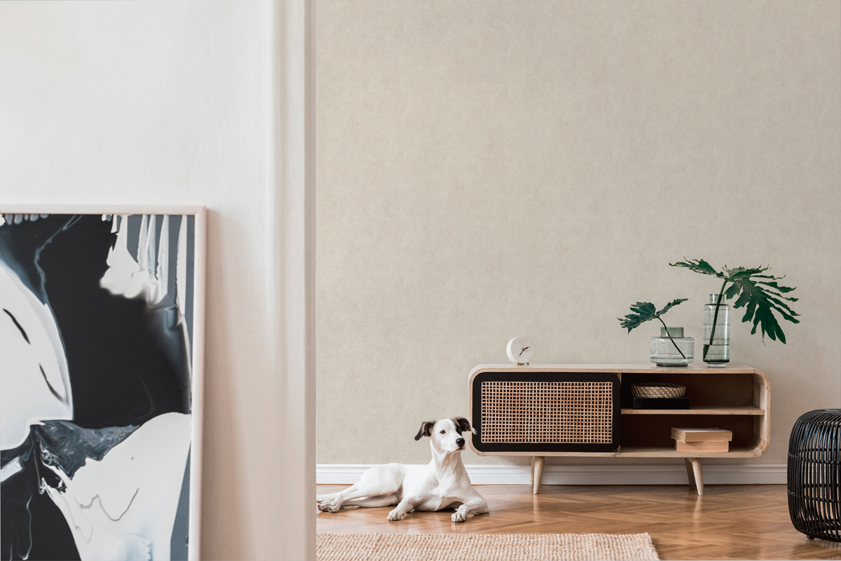 Papier peint Faux Uni ivoire irisé - History of Art d'A.S. Creation | AMB Réf. 37654-4