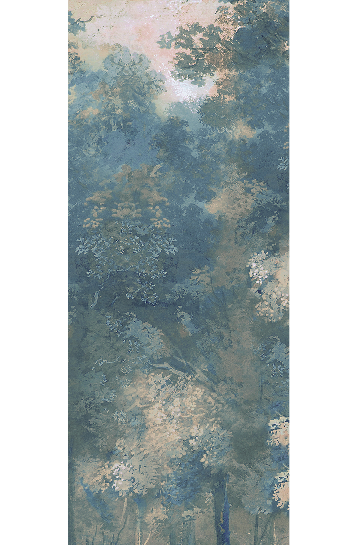 Papier peint panoramique Forêt bleu pétrole - B H260 - Wall Designs IV de Masureel | Réf. MAS-DG4WOO1012-260