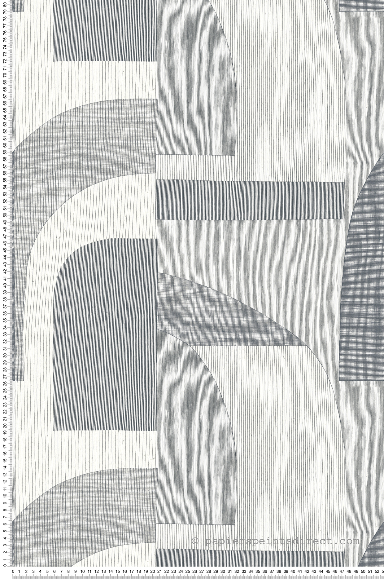 Papier peint Arche Gravure noir blanc - Abaca de Lutèce | Réf. LTC-51232009