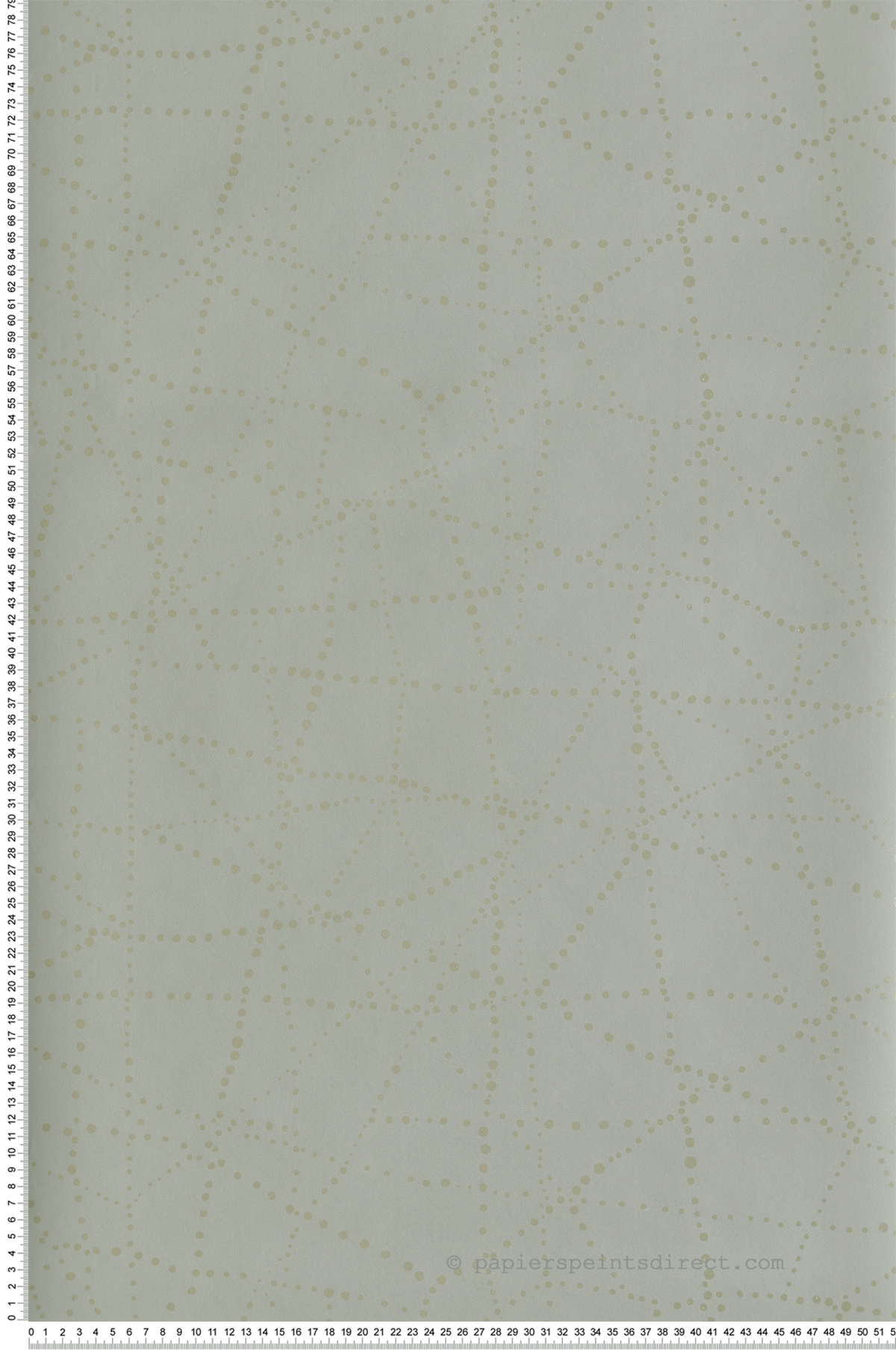 Papier peint Géométrie Pois Alcott vert sauge métallisé - Harmony de Lutèce | Réf. LTC-FD27124