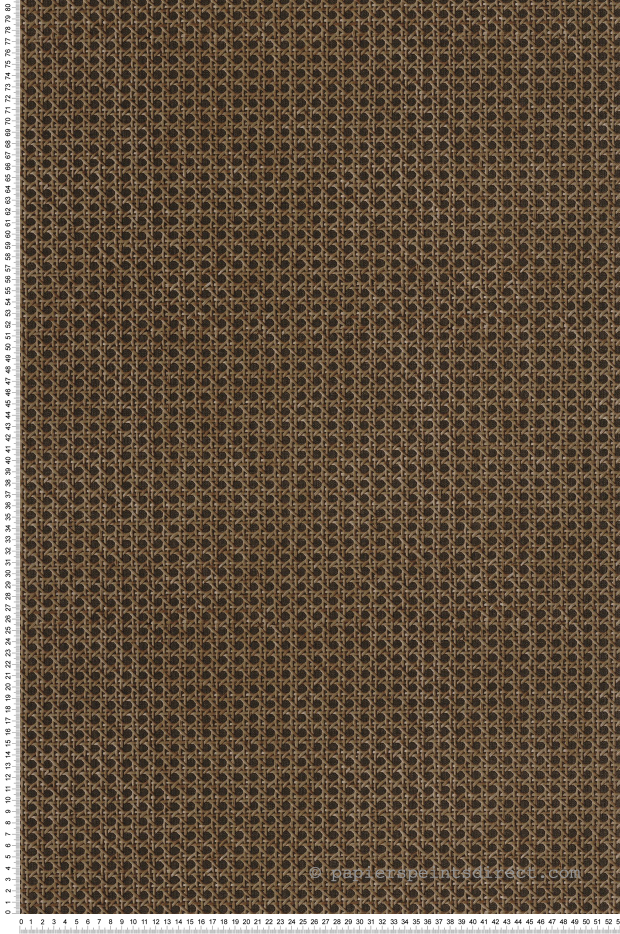 Papier peint Cannage Rotin Tissé brun anthracite - Matières de Casélio | Réf. MMT106023020