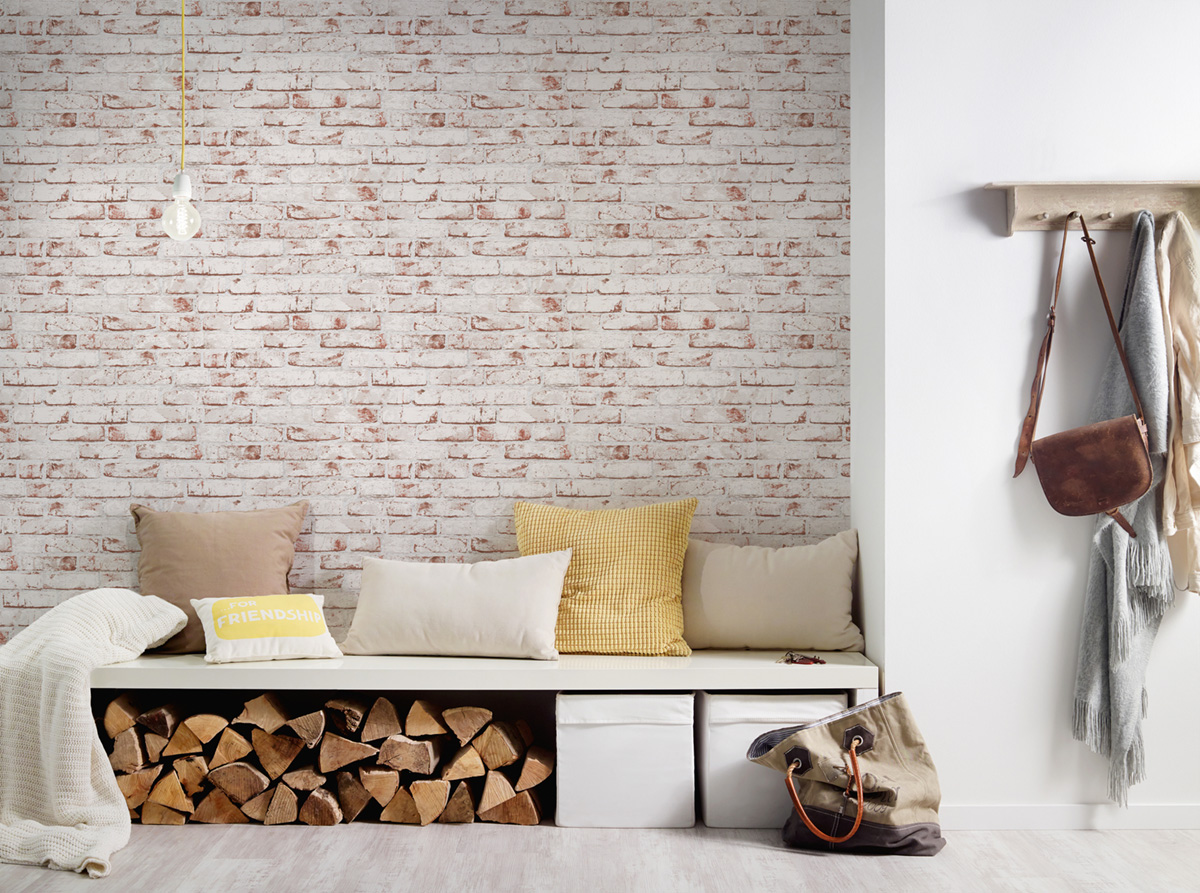 Papier peint Briques blanches et brique - Elements 2 d'A.S. Création AMB5 | Réf. AS-907813