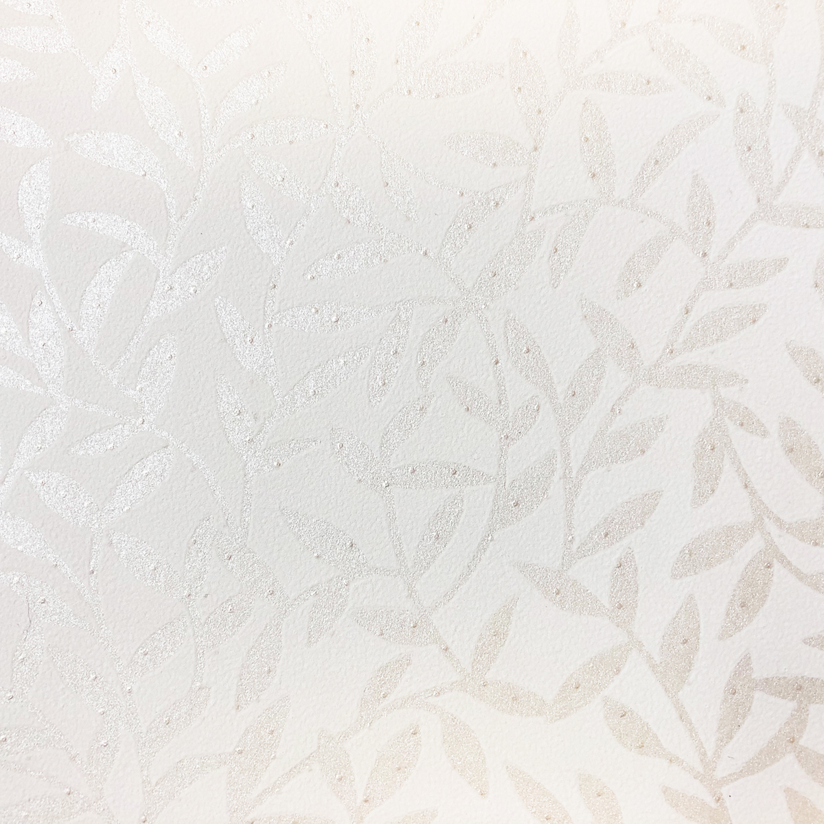 Papier peint Destockage - Charme feuillage Abigail blanc - Oxford de Casadéco