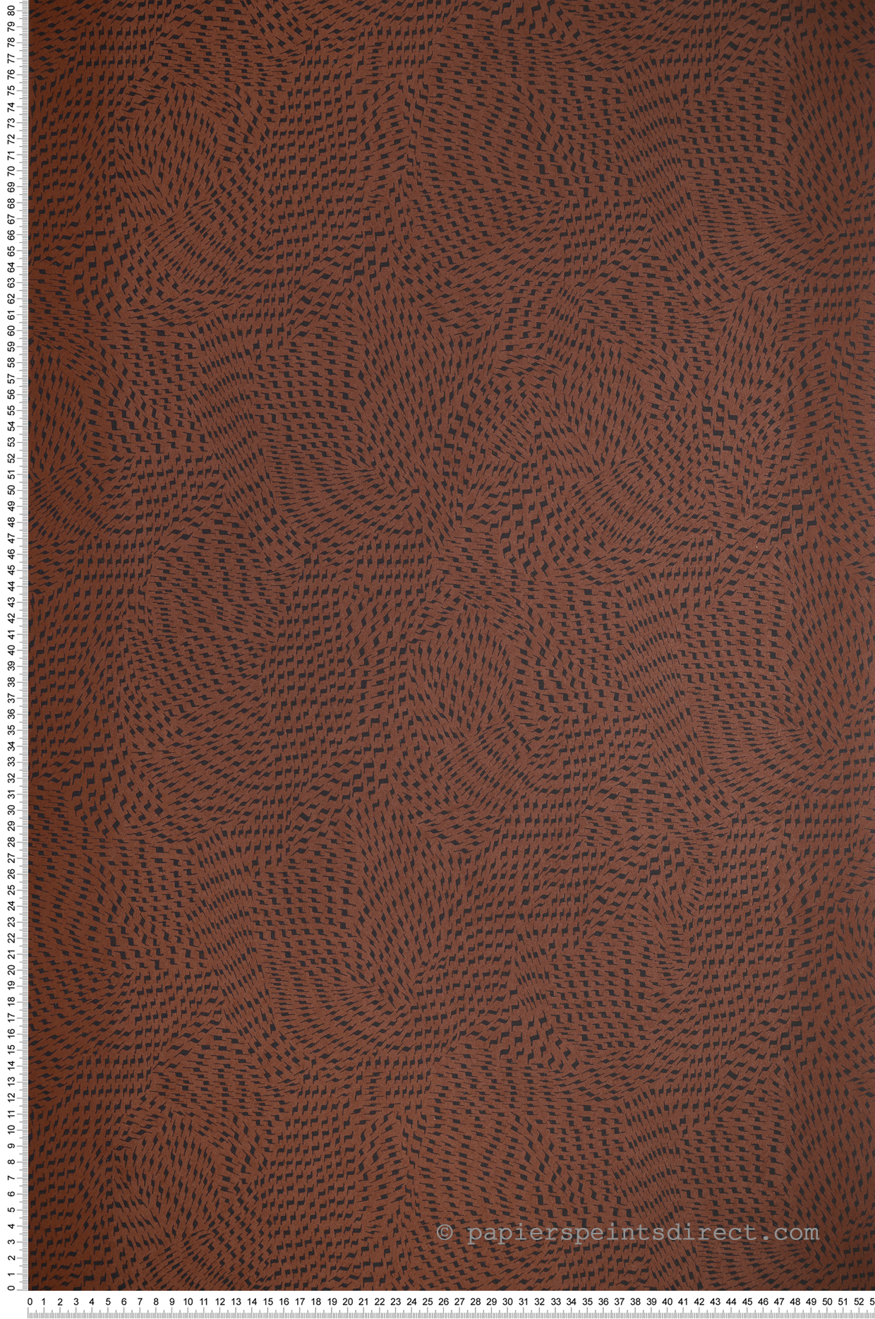 Papier peint Illusion 3D Passy terracotta noir - Square Jasmin de Casamance | Réf. CAS-75722956