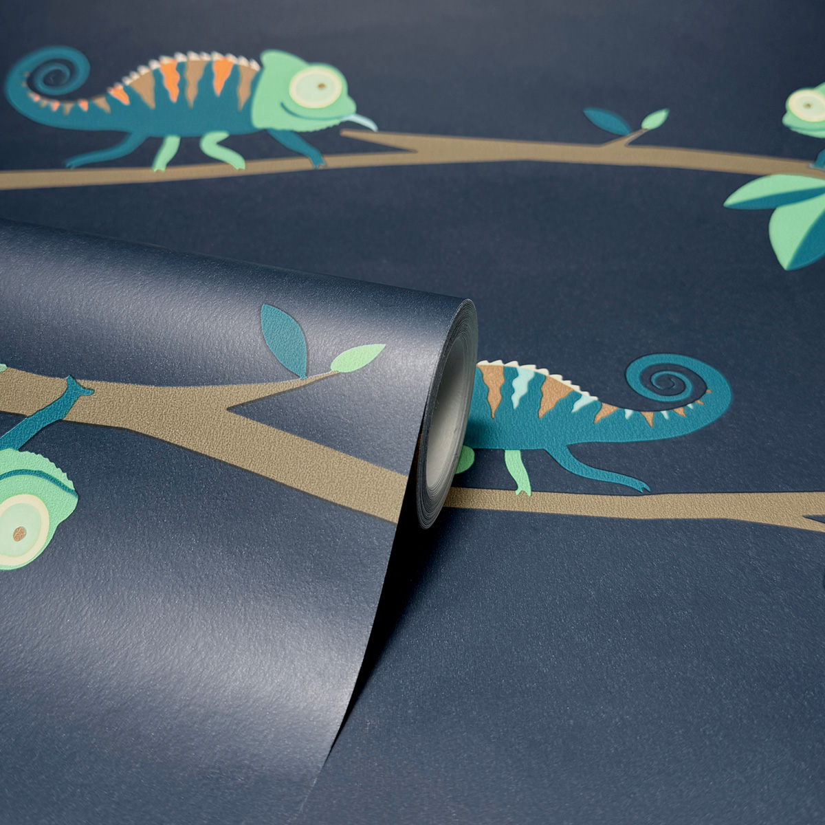 Papier peint Kaméléon Nature bleu - Imagine de Lutèce ROLL | Réf. LTC-DL27560