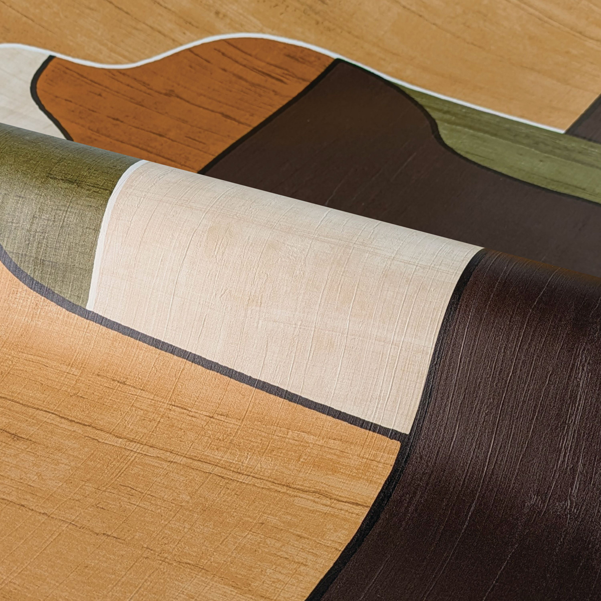 Papier peint Graphique Modernismo Puzzle kaki - Modernismo de Casamance AMBV | Réf. CAS-76820304