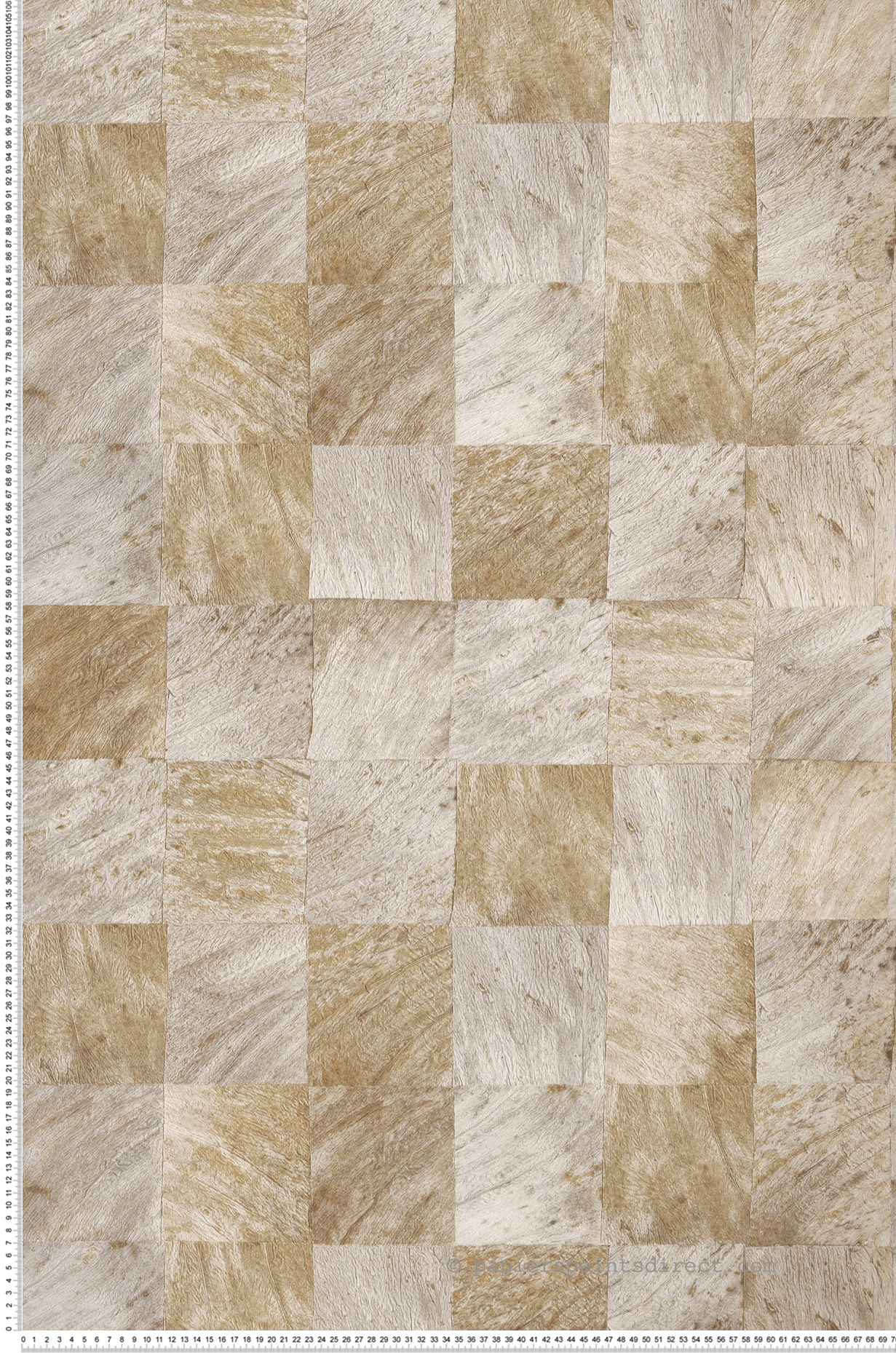 Papier peint Bois Abale beige - Karabane de Casamance | Réf. CAS-75173162