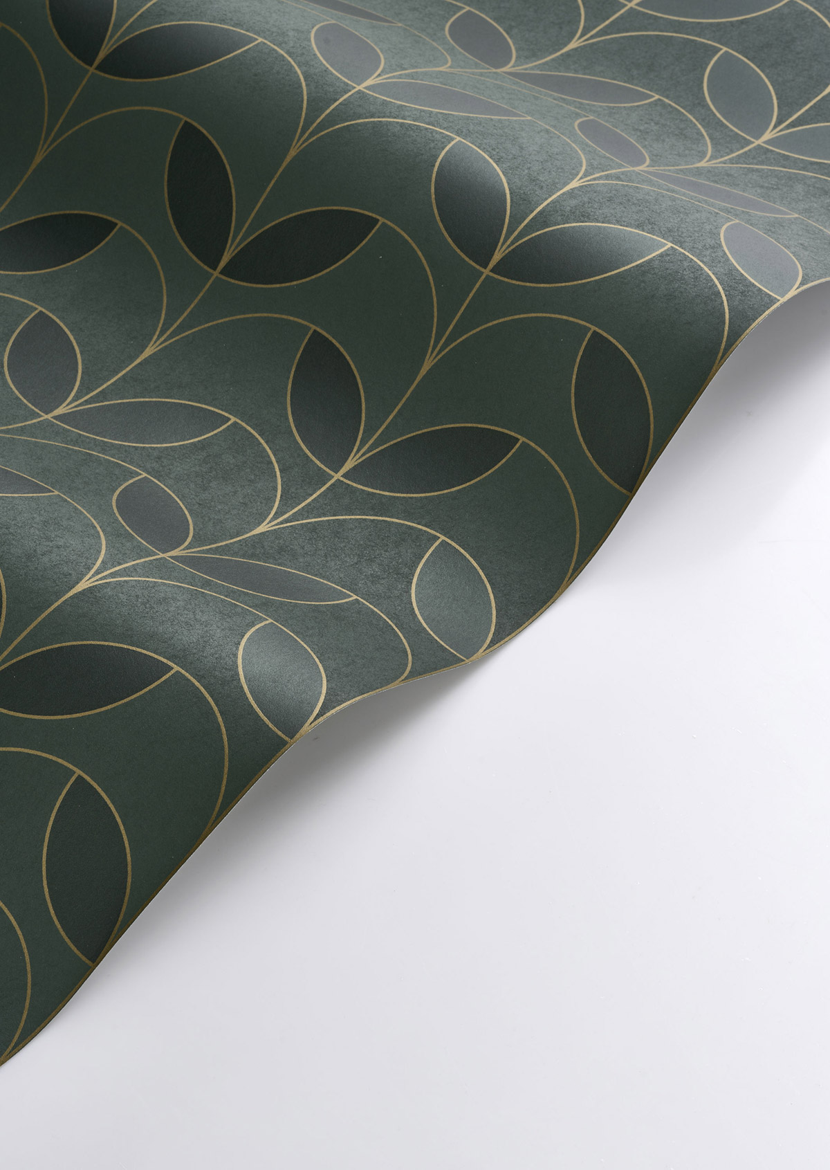 Papier peint Tulipe Art Déco Mistinguett vert empire - Années Folles de Casadéco AMBV | Réf. ANFO201027682