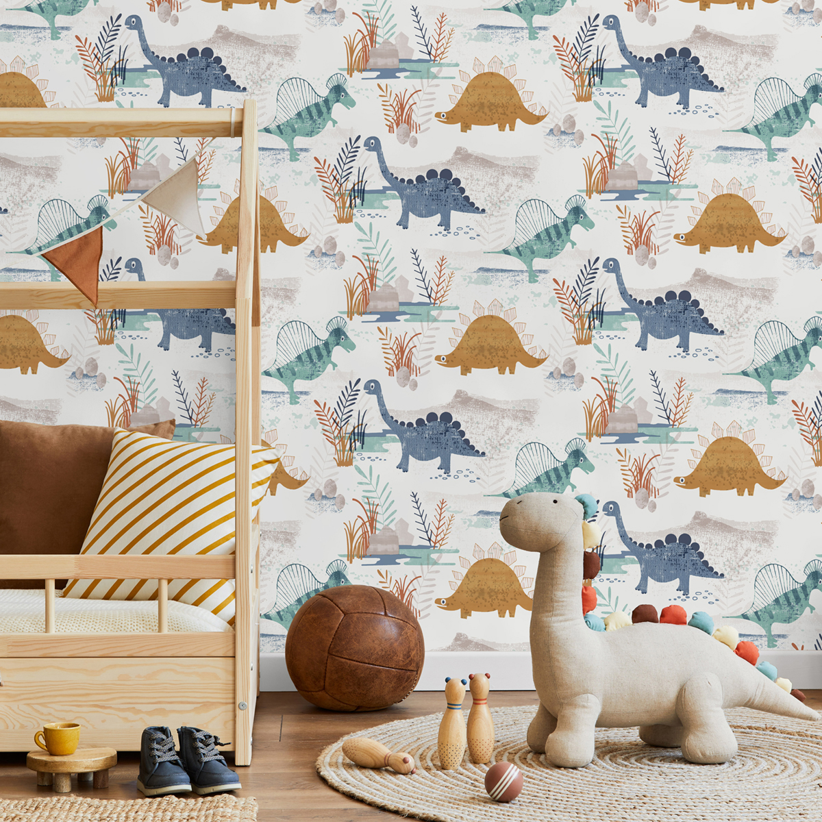Papier peint Dinosaure Enfant bleu - Imagine de Lutèce AMB2 | Réf. LTC-DL27545