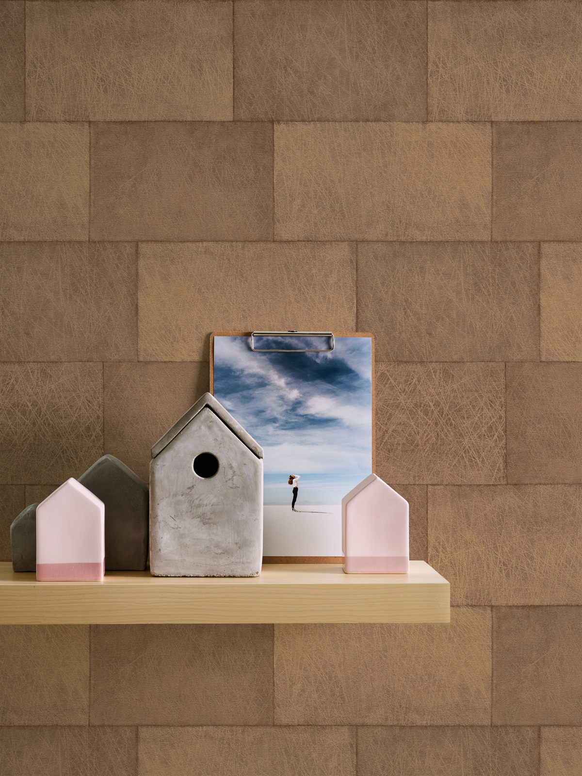 Papier peint Mur de Pierre Grattée brun - Titanium 3 d'AS Création | Réf. SP15616