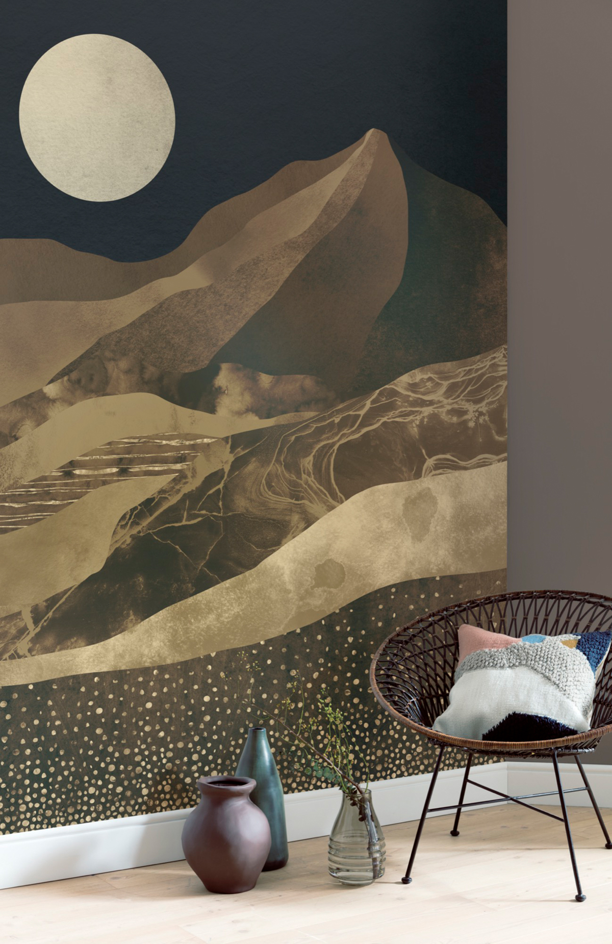 Papier peint panoramique Montagne Nuit Spike - Papier Peint Komar INK