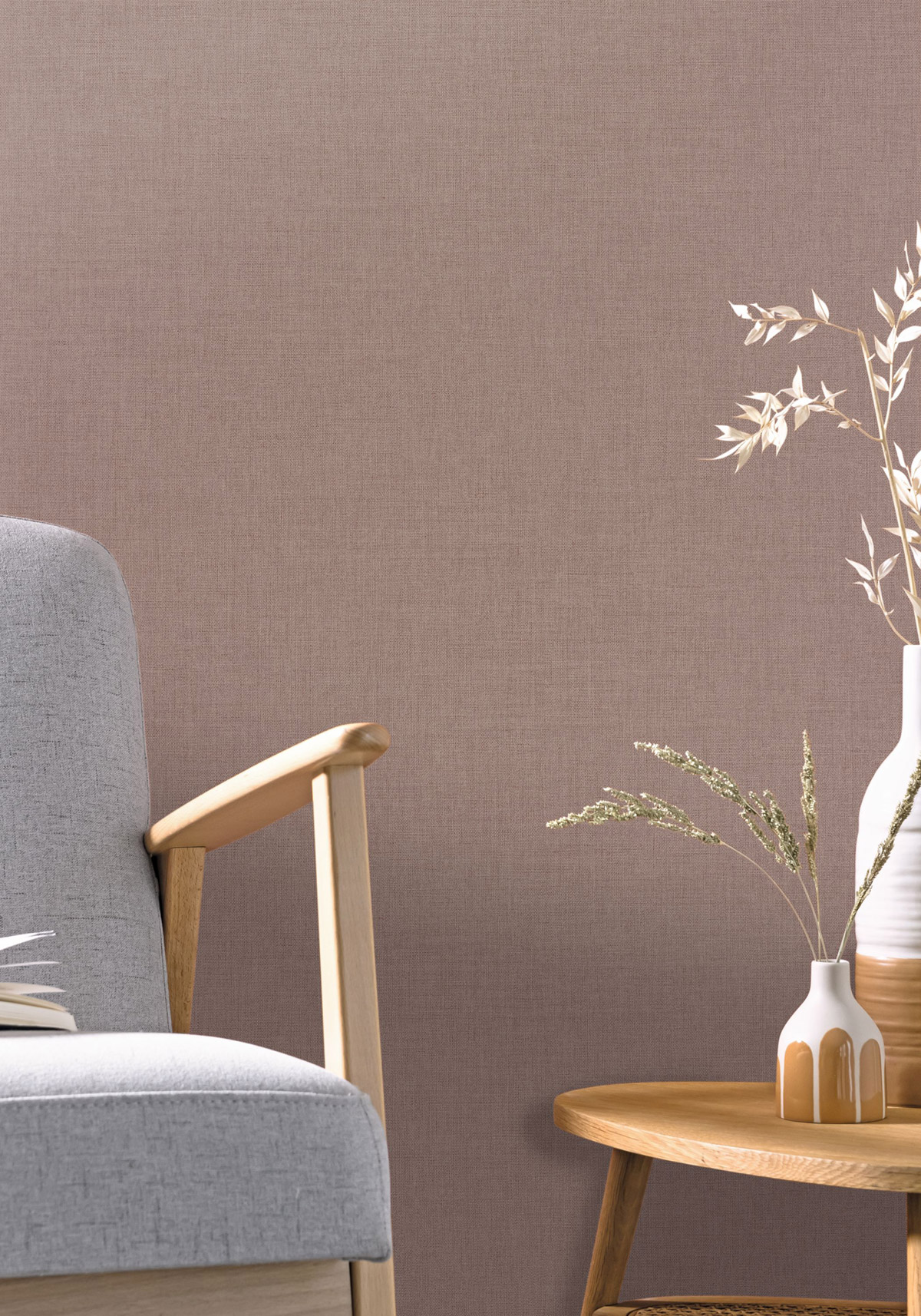 Papier peint Uni Toile praline - Reliefs de Casélio | Réf. RLF68522766