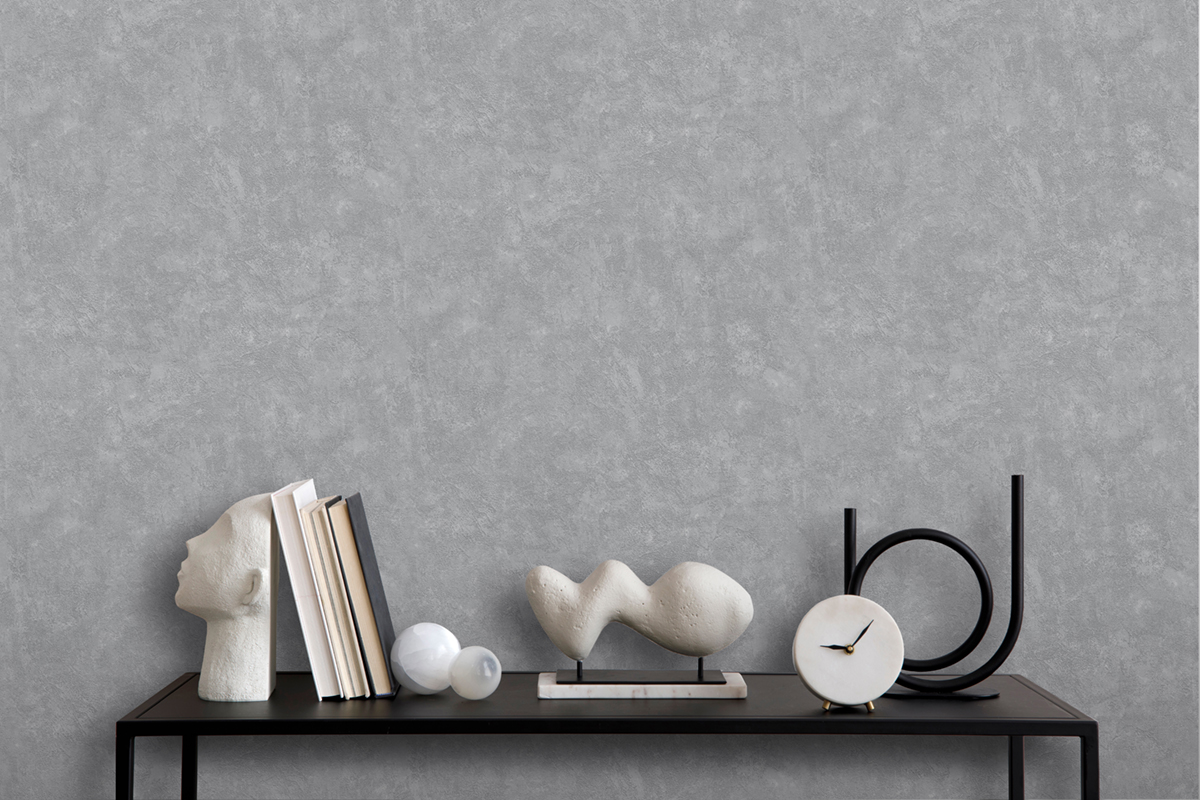 Papier Peint Uni Béton Ciré gris éléphant - Artifice d'Ugépa | Réf. UGP-M79619