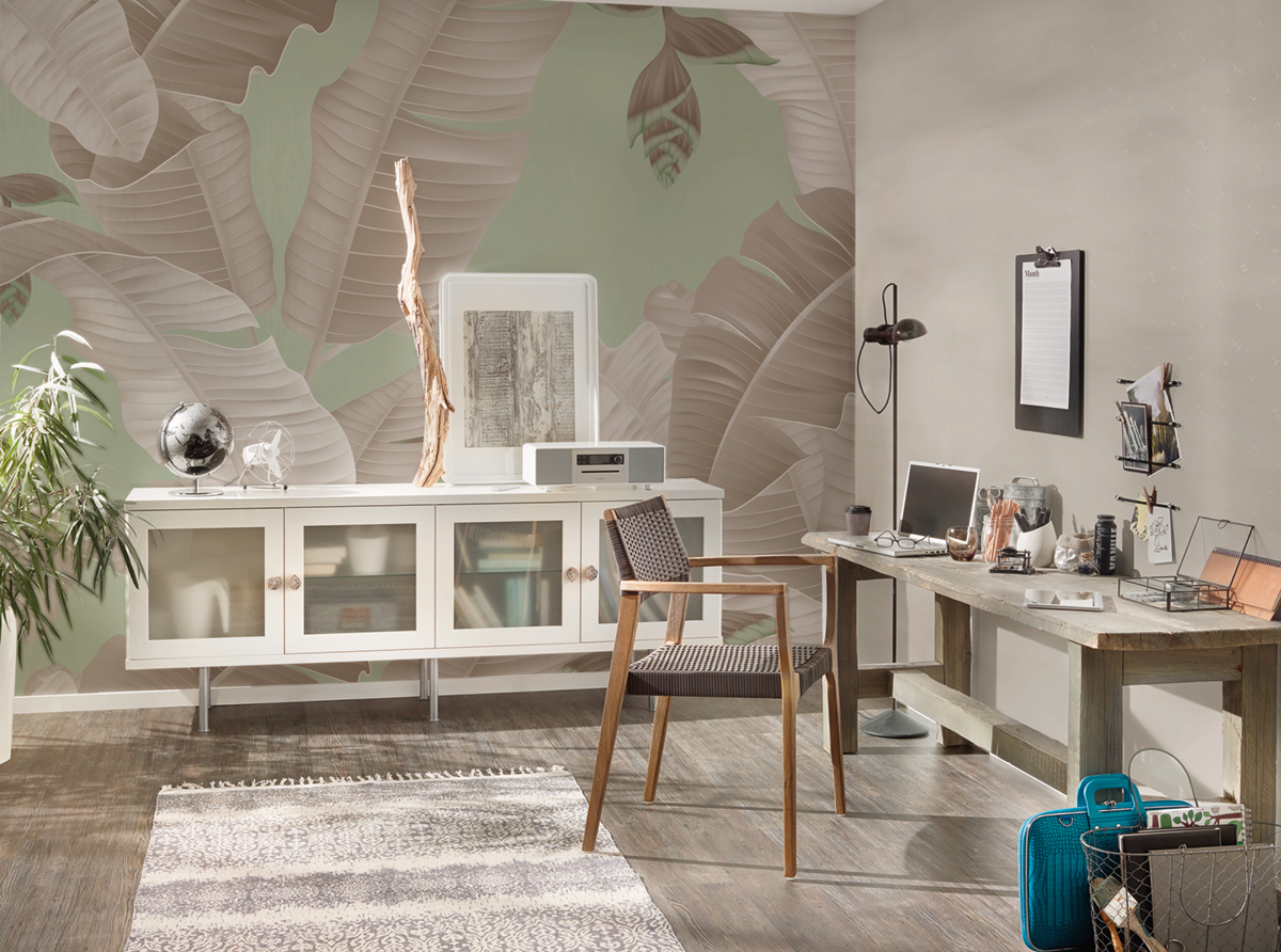 Papier peint panoramique Jungle Bananier Heliconia 2 - Référence DD120209 - Intissé 200g/m2 - Standard 400 x 270