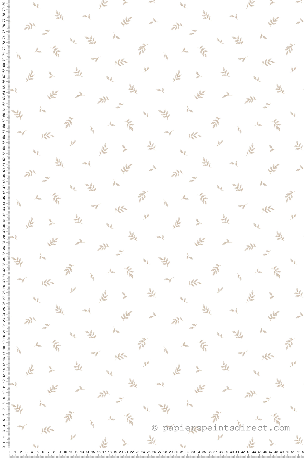 Papier peint nature Feuilles beige - Style Cuisine 3 de Lutèce | Réf. LTC-CK36610