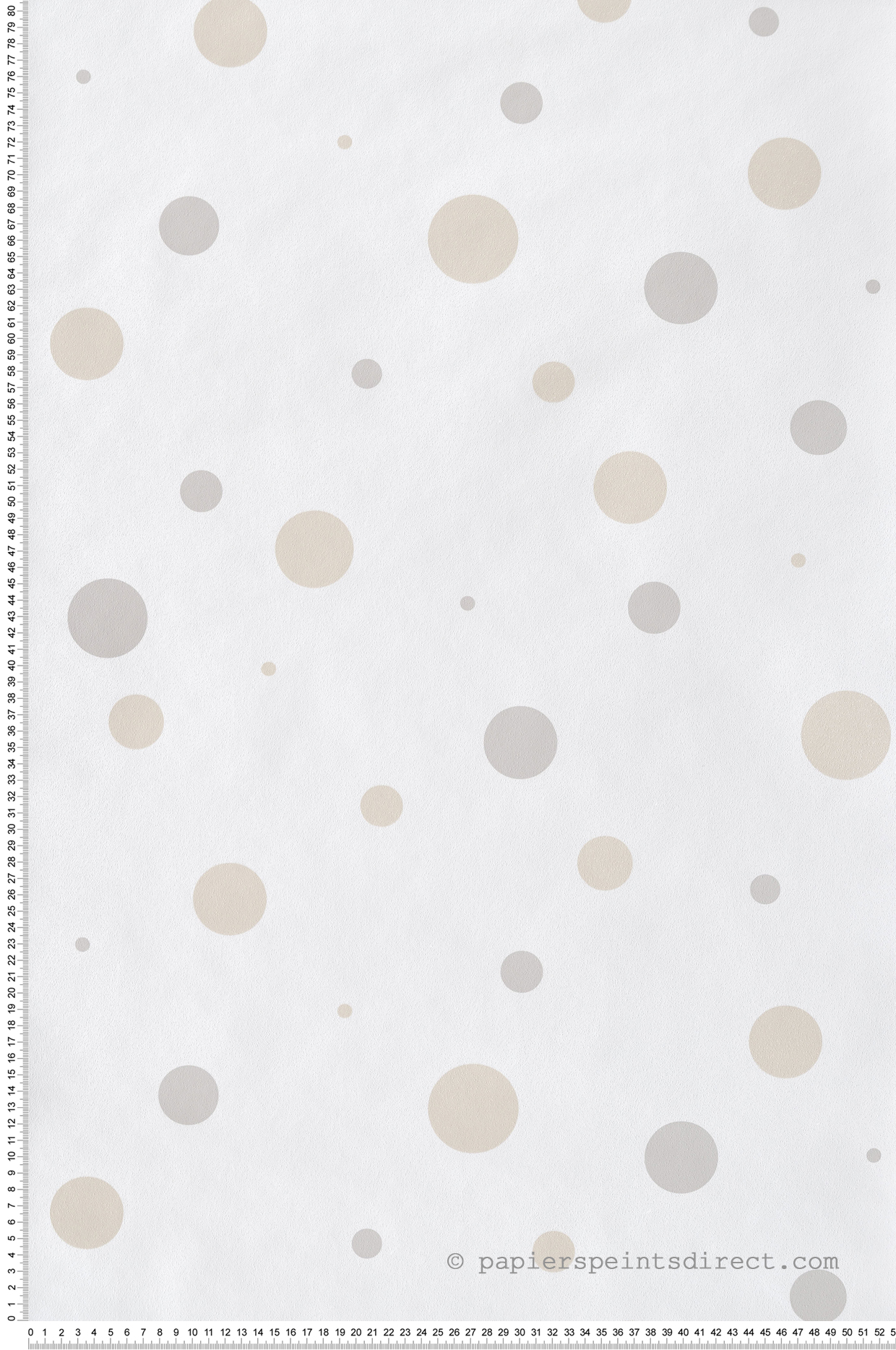 Papier peint Big Pois doré gris - Babyland 2 de Lutèce | Réf. LTC-14822