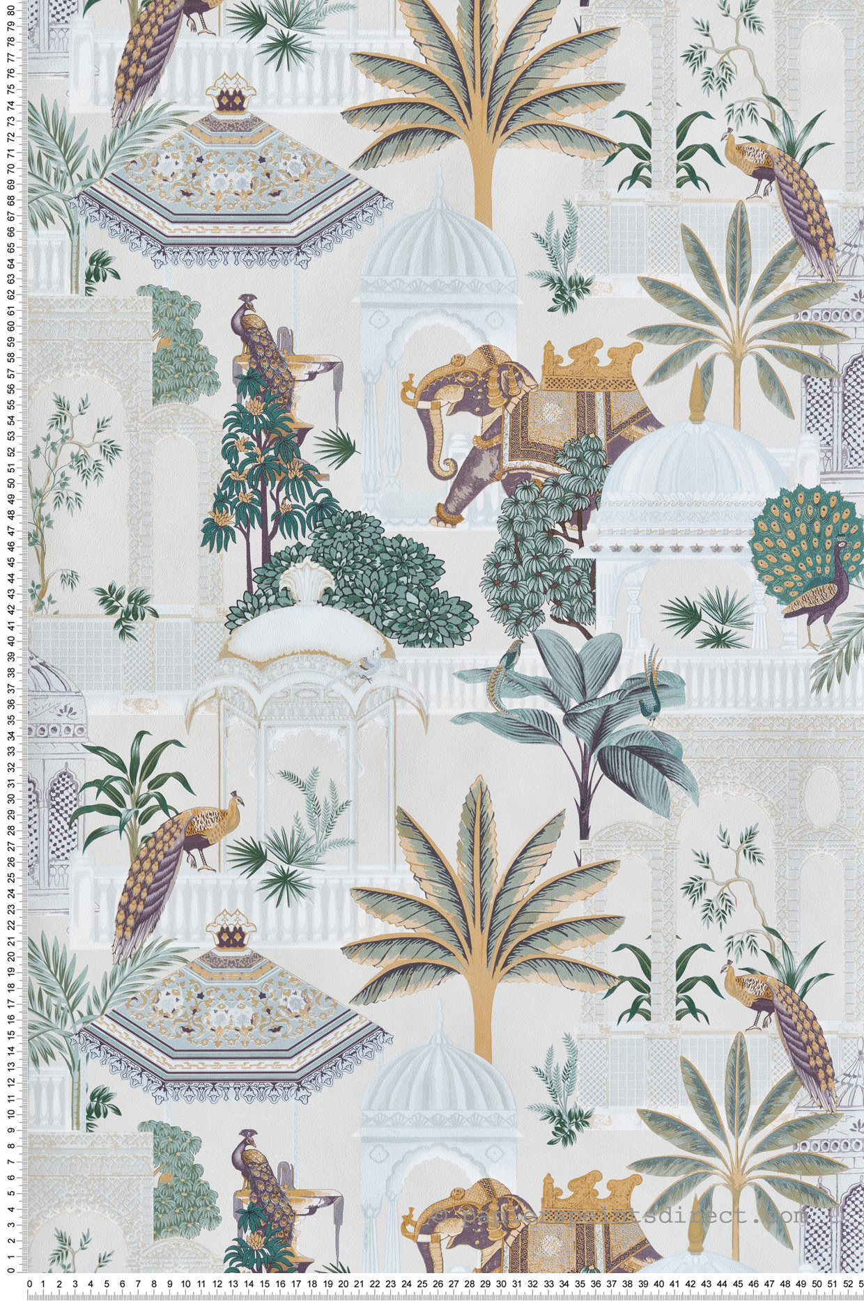 Papier peint Parc Botanique bleu gris - Maison Paradis de Lutèce | Réf. LTC-MP15536