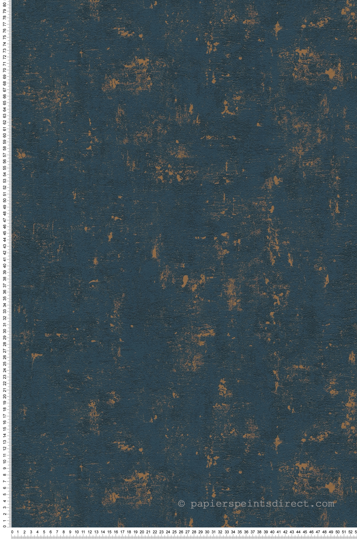 Papier peint Faux Uni Vintage marine or cuivré - Jade 2 d'A.S. Création | Réf. AS-395139