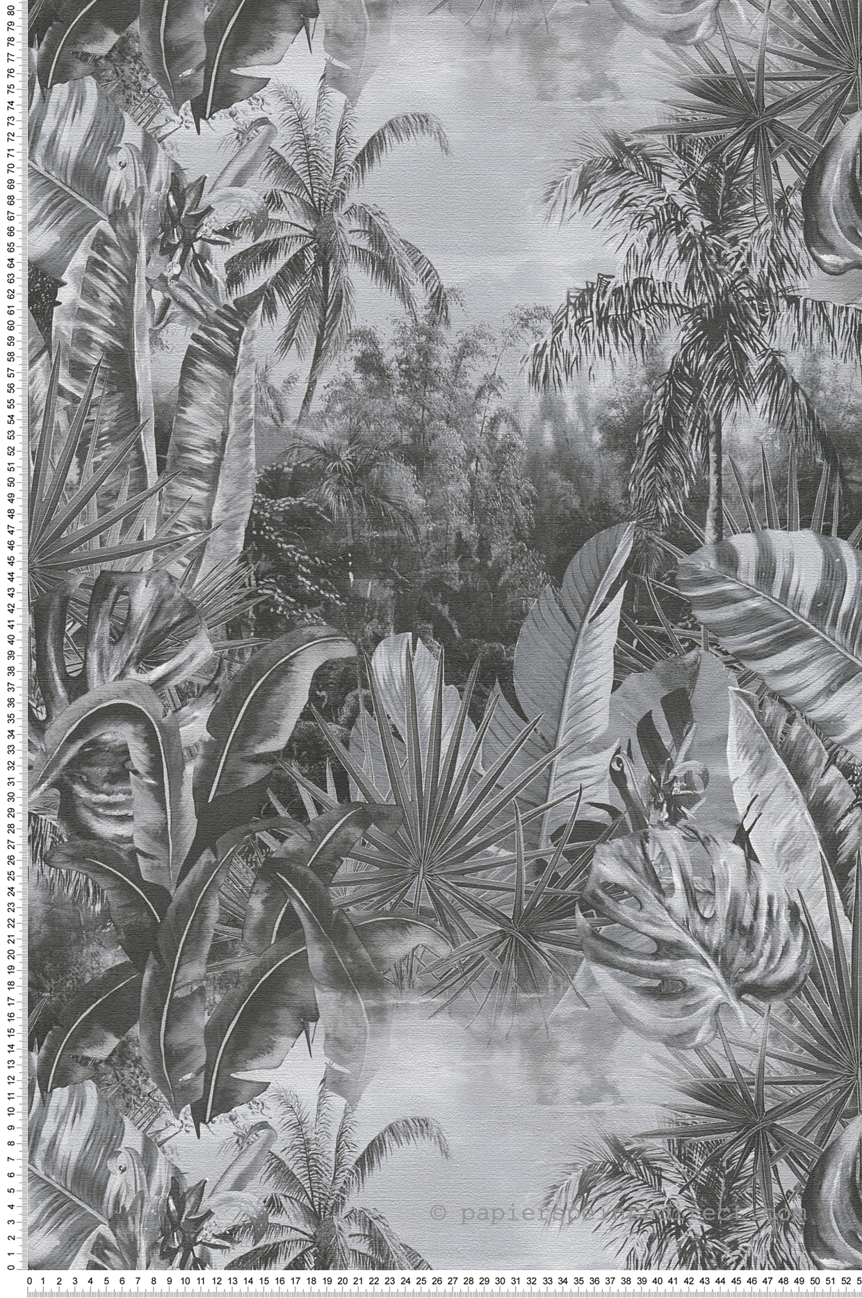 Papier peint Jungle et Feuillage gris - My Home My Spa d'A.S. Création | Réf. SP15829