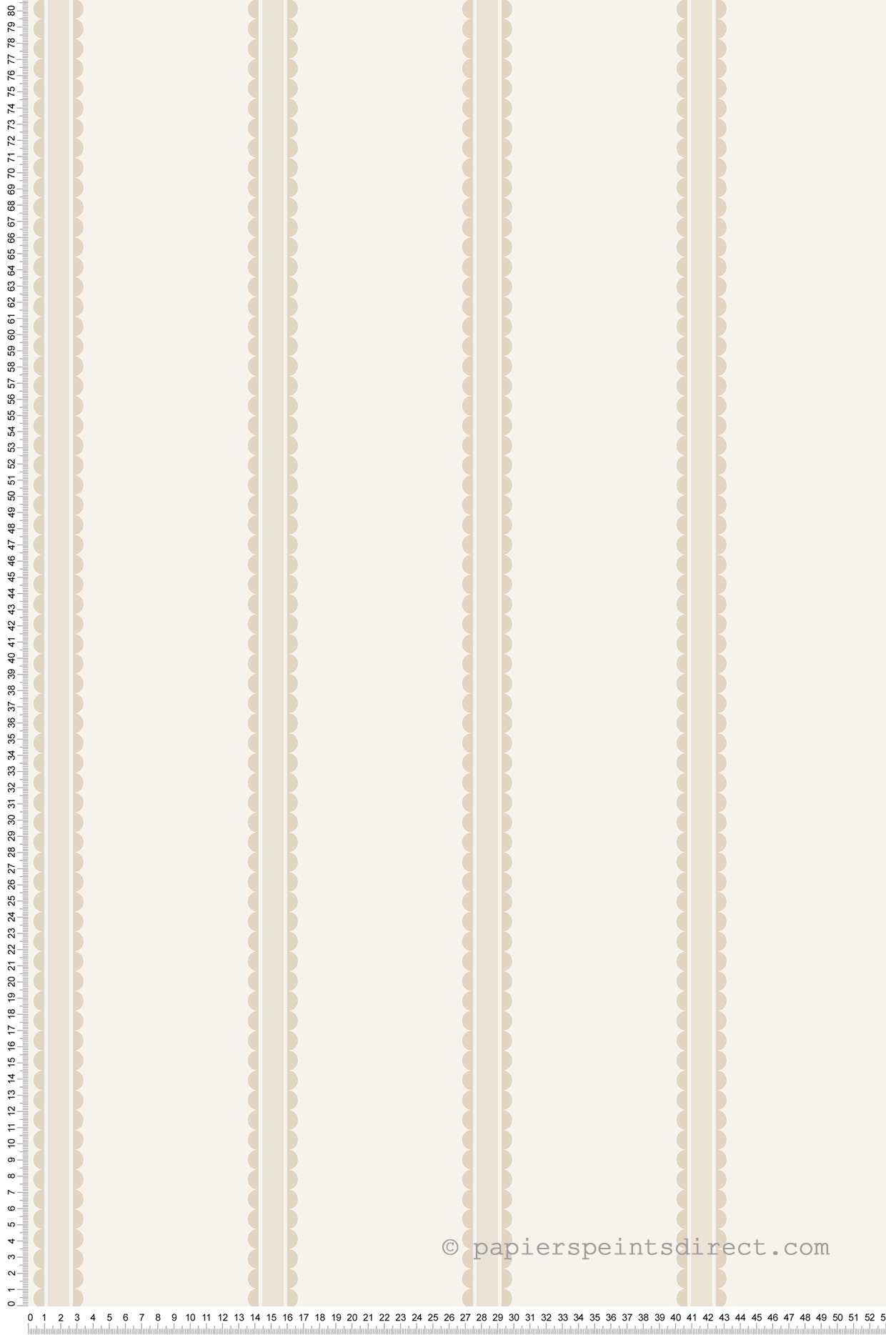 Papier peint Rayures Arrondi Enfant taupe beige - Imagine de Lutèce | Réf. LTC-DL27575