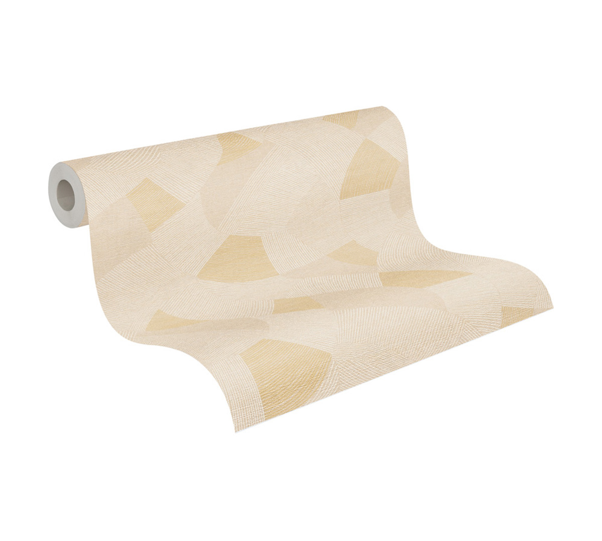 Papier peint Géométrie Rayé Calley grège doré - Cuba 2 d'A.S. Création AMB4 | Réf. AS-791601