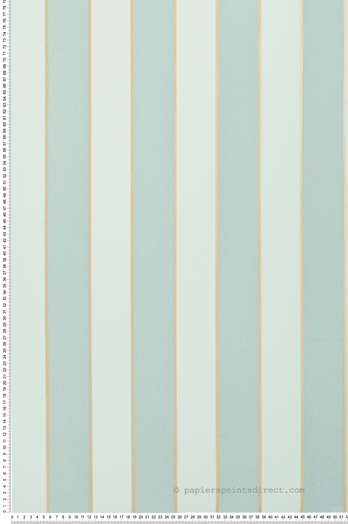 Papier peint Rayure Velours vert opaline doré - Regency Stripe d'Osborne & Little | Réf. OSB-W7780-08