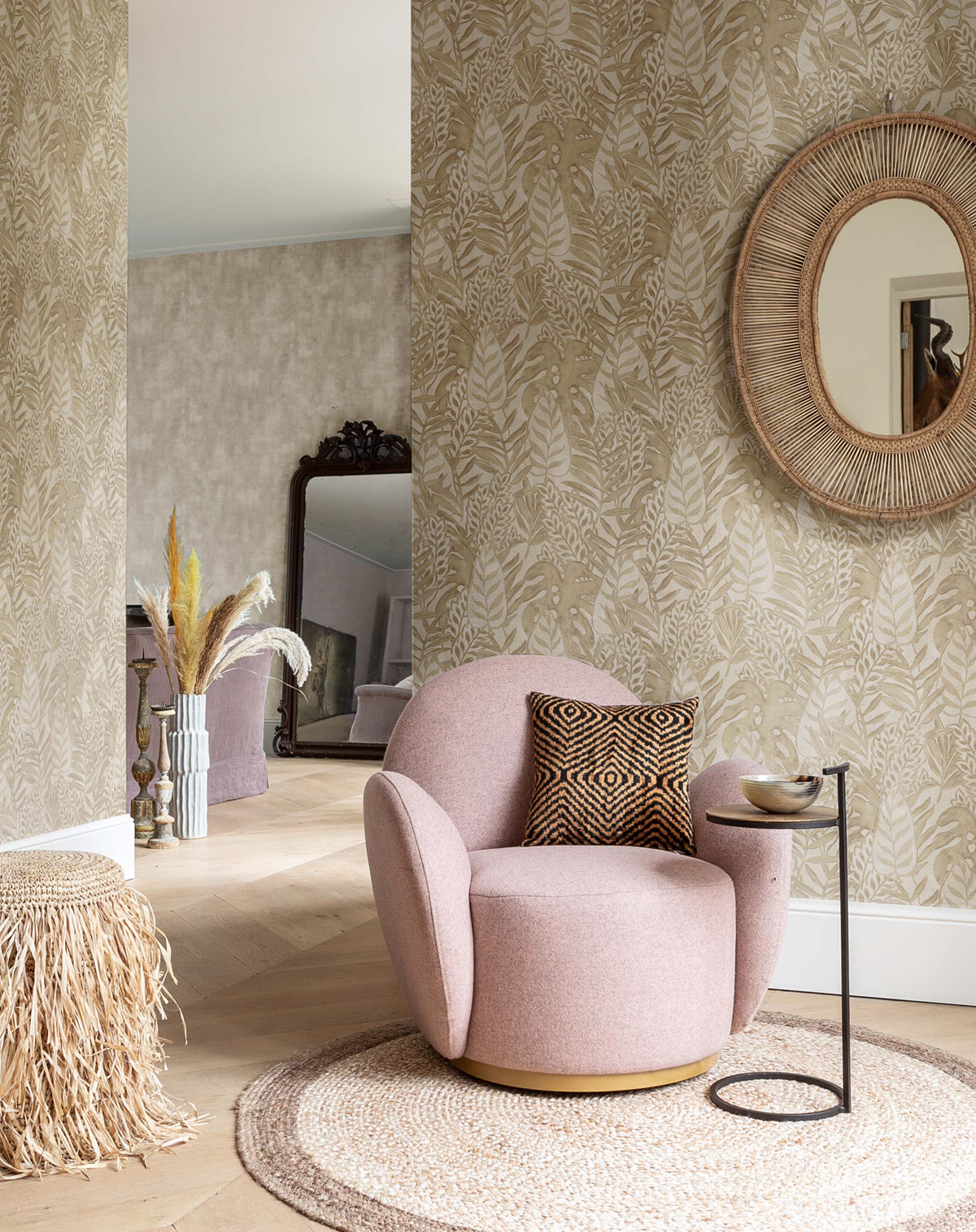 Papier peint Feuillage beige - Maori de Montecolino | Réf. MC-TA25061