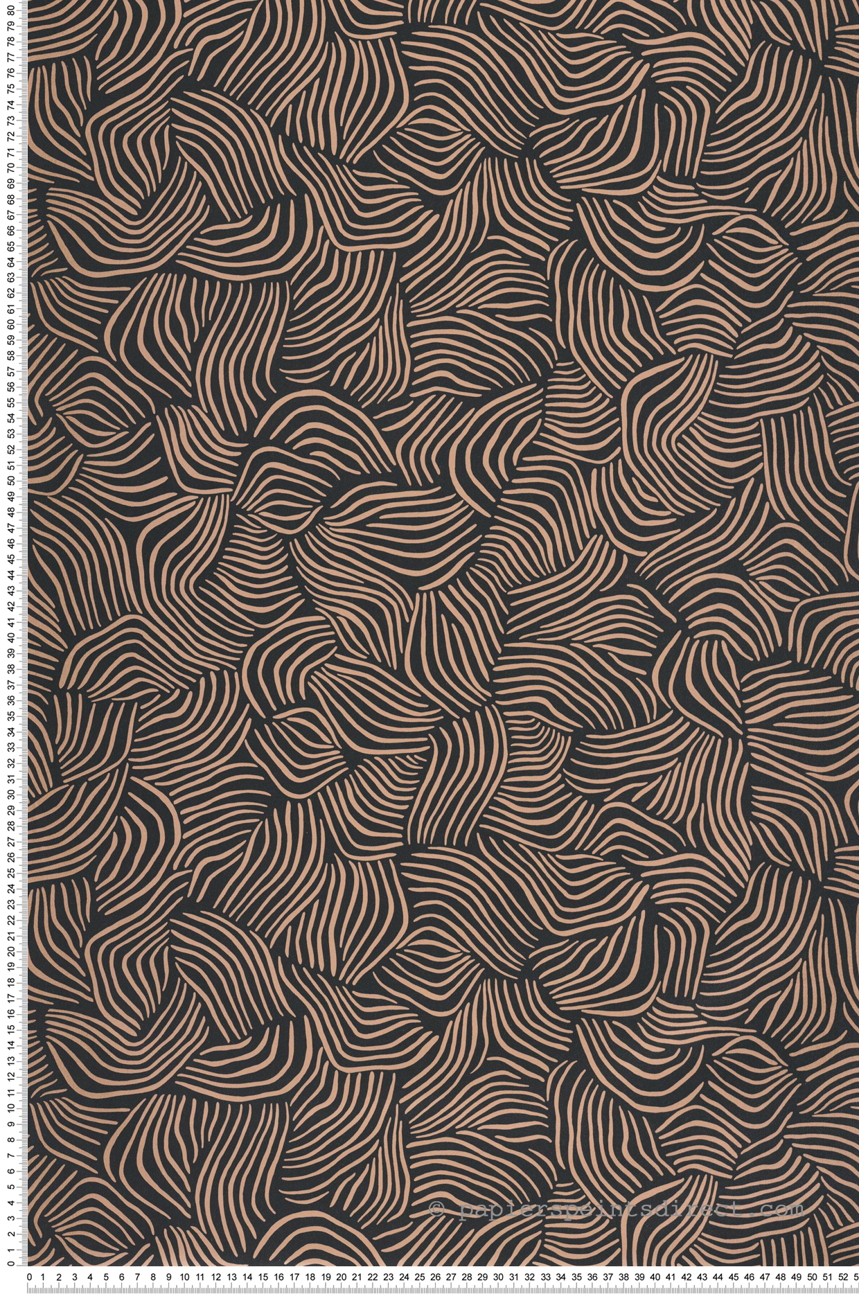 Papier peint Zèbre Mirage noir cuivré - L'Epopée de Casélio | Réf. EPO103729090