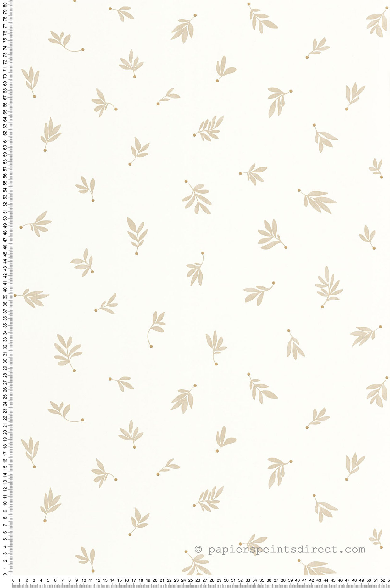 Papier peint Feuille Cueillette beige - Les Minis Mondes de Casélio | Réf. MNM105751010