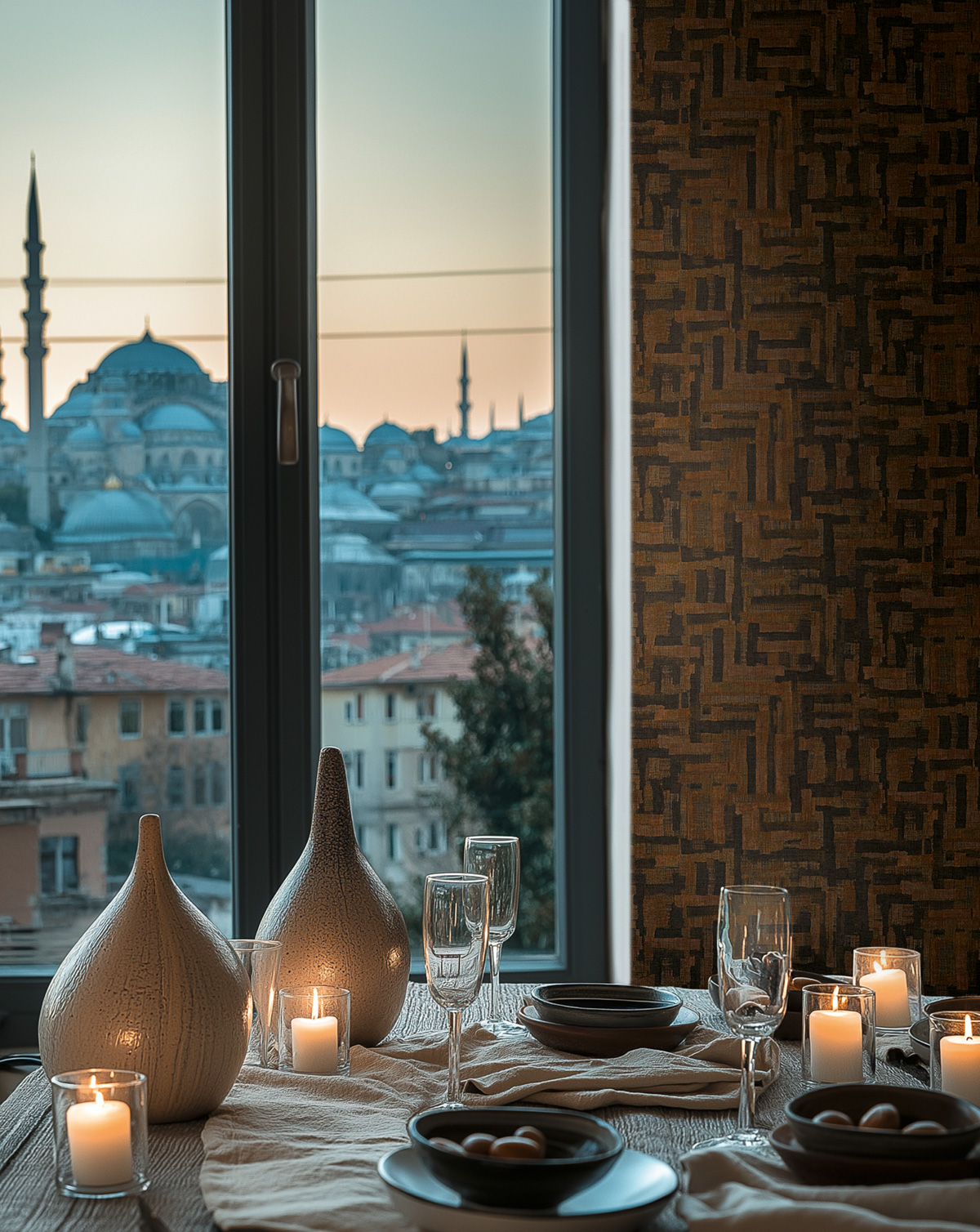 Papier peint Géométrie Ethnique marron chocolat - Metropolitan Stories 4 Hot Spots d'A.S. Création AMB1| Réf. AS-782046