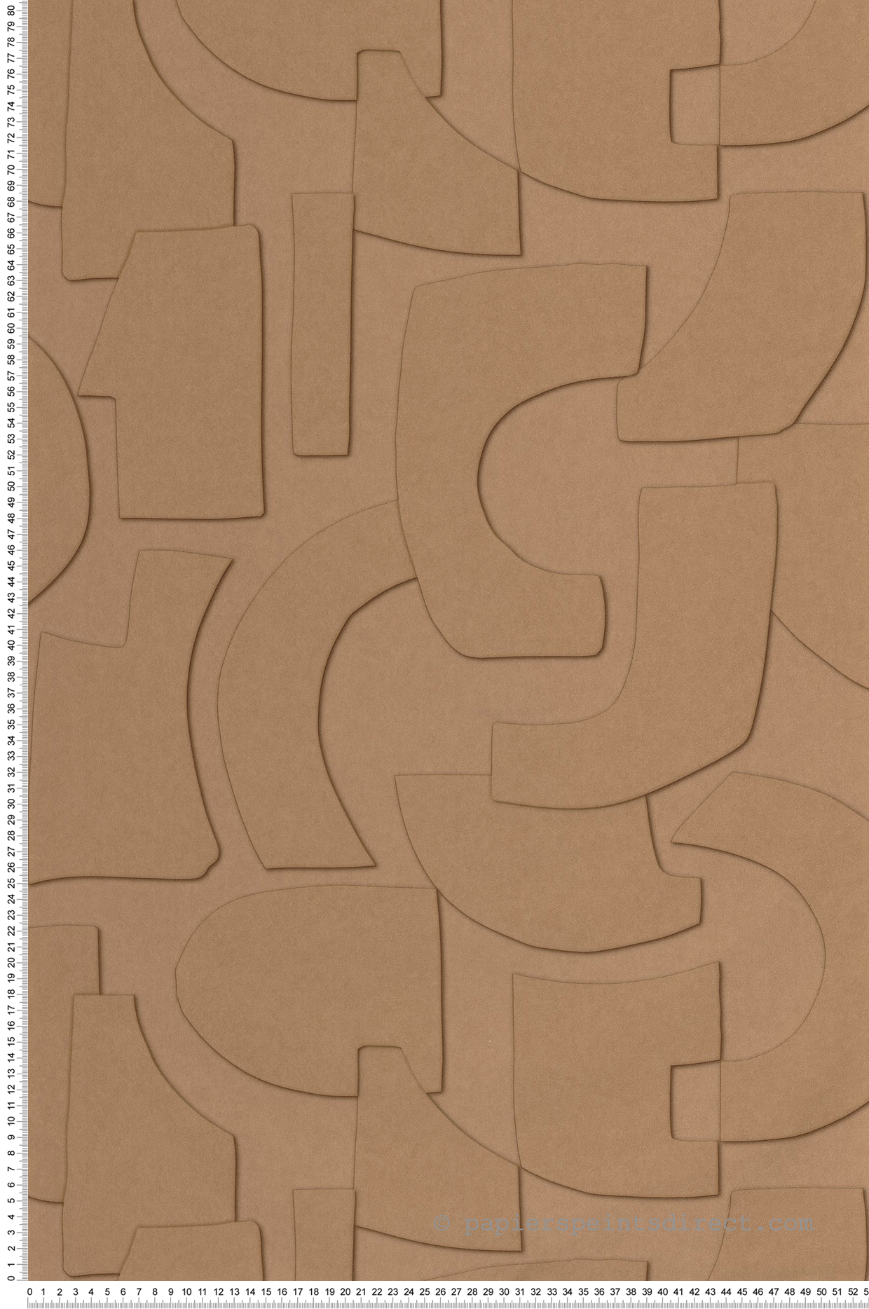 Papier peint Géométrie Effet Volume camel - Origine de Casélio | Réf. OGN106052099