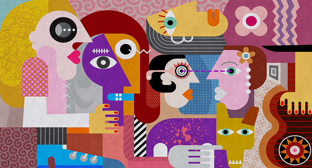 Papier peint panoramique Fresque Street Art Couples 1 - Référence DD113872 - Intissé 200g/m2 - Standard 500 x 270