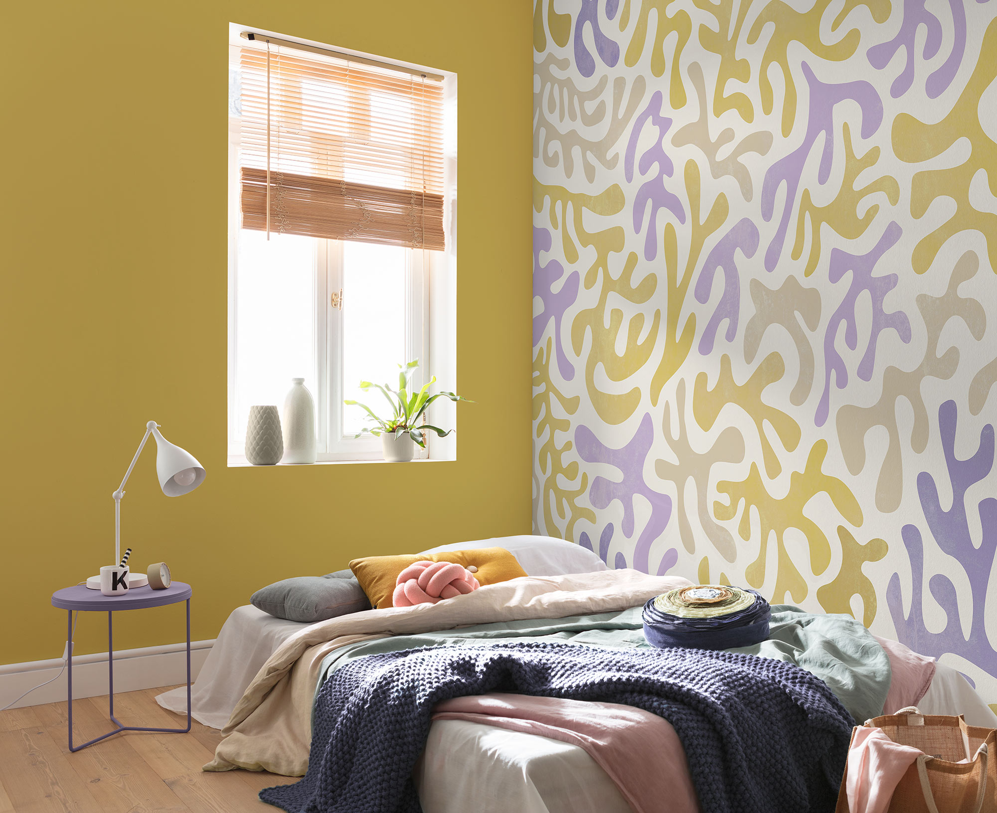 Papier peint panoramique Coraux Sage Flip - Papier peint Komar Flair