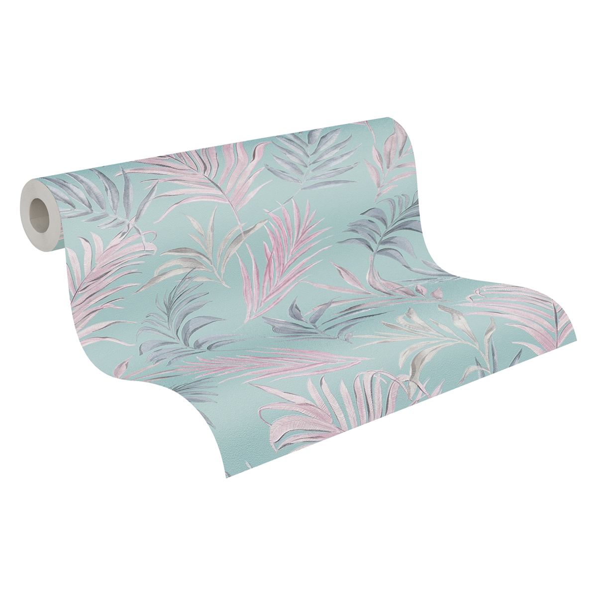 Papier peint Palmes Midnight Botanica parme irisé - Cosmoliving d'A.S. Création ROLL | Réf. AS-791082