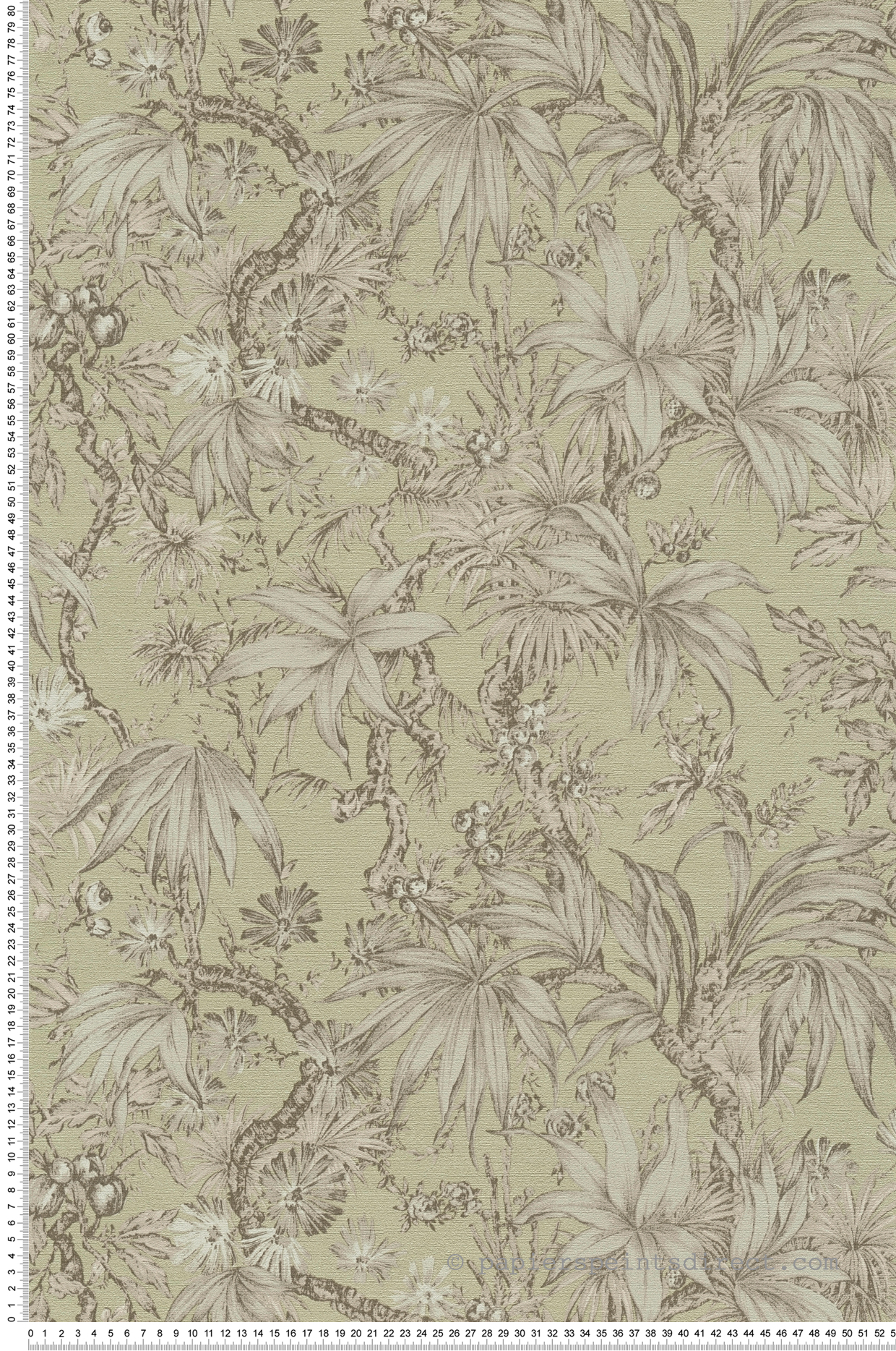 Papier peint Jungle Feuillage vert amande métallisé - History of Art 2 d'AS Création | Réf. AS-790475