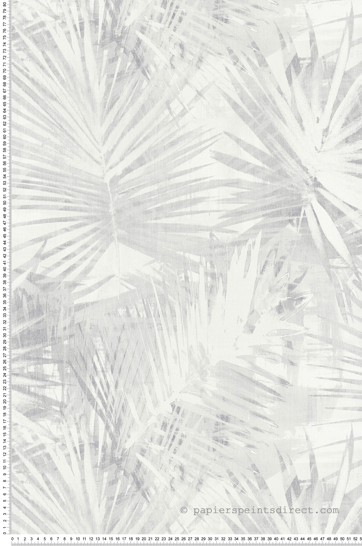 Papier peint jungle Palmes gris - Linen Style d'AS Création | Réf. SP14875