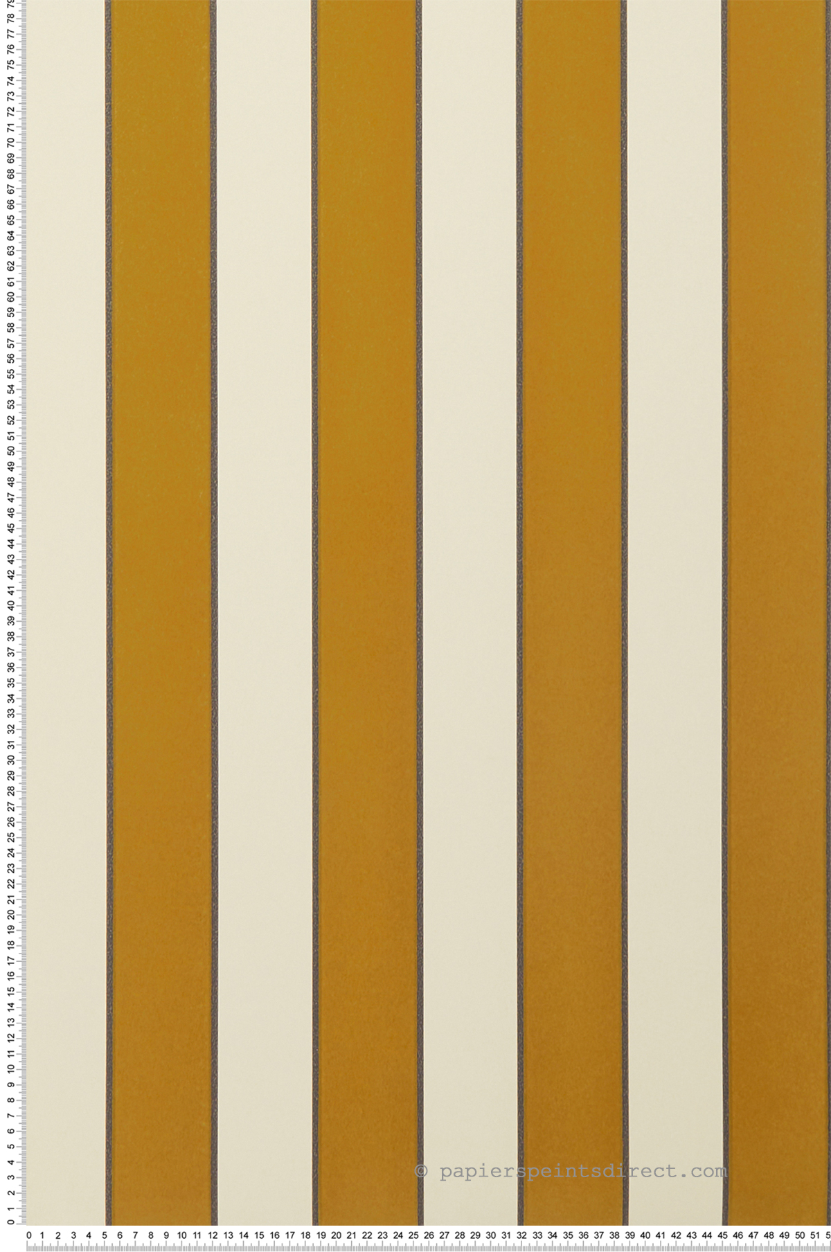 Papier peint Rayure Velours moutarde beige - Regency Stripe d'Osborne & Little | Réf. OSB-W7780-17