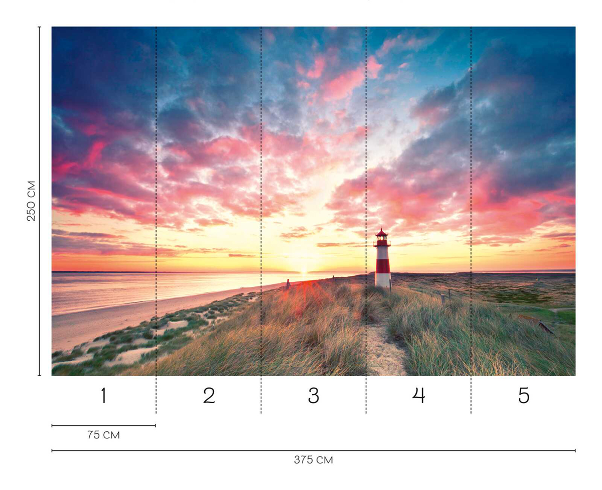 Papier peint panoramique Paysage Phare Crépuscule - Wall Love d'A.S. Création REGLE | Réf. DD129573